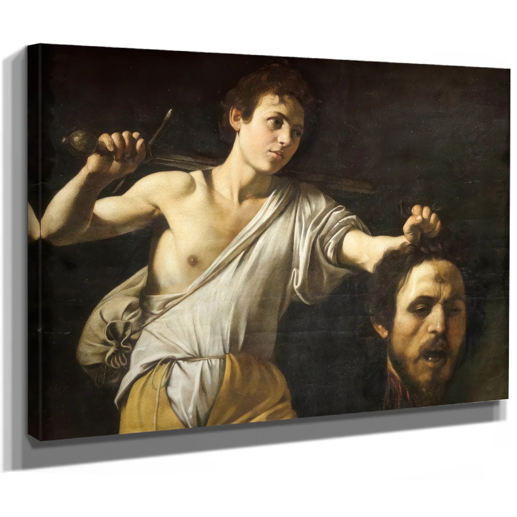 David With The Head Of Goliath By Caravaggio Fine Art Print