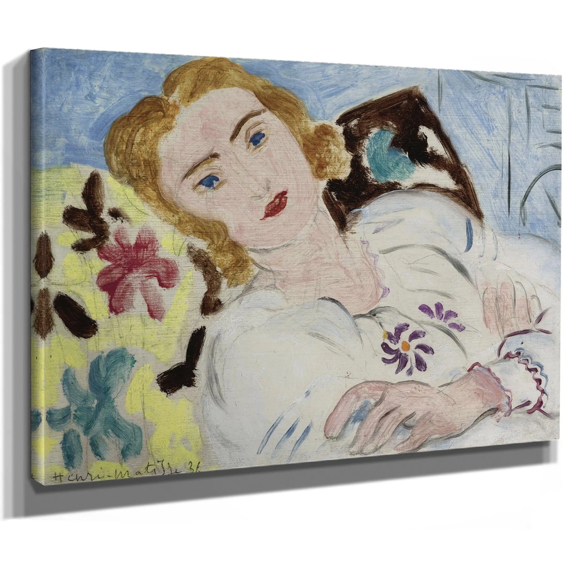 Woman With A Cat by Henri Matisse