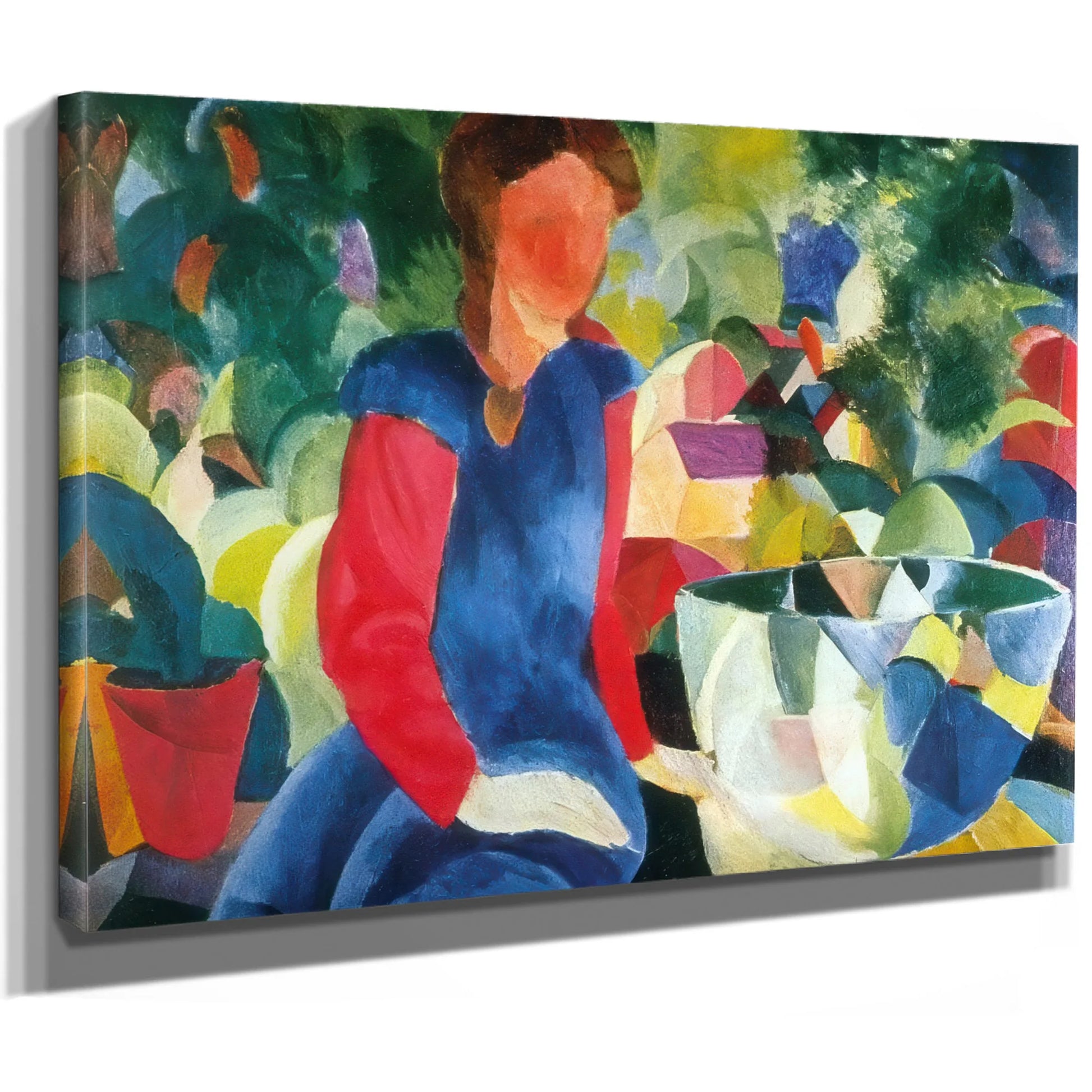 Girl With A Fishbowl By August Macke Fine Art Print