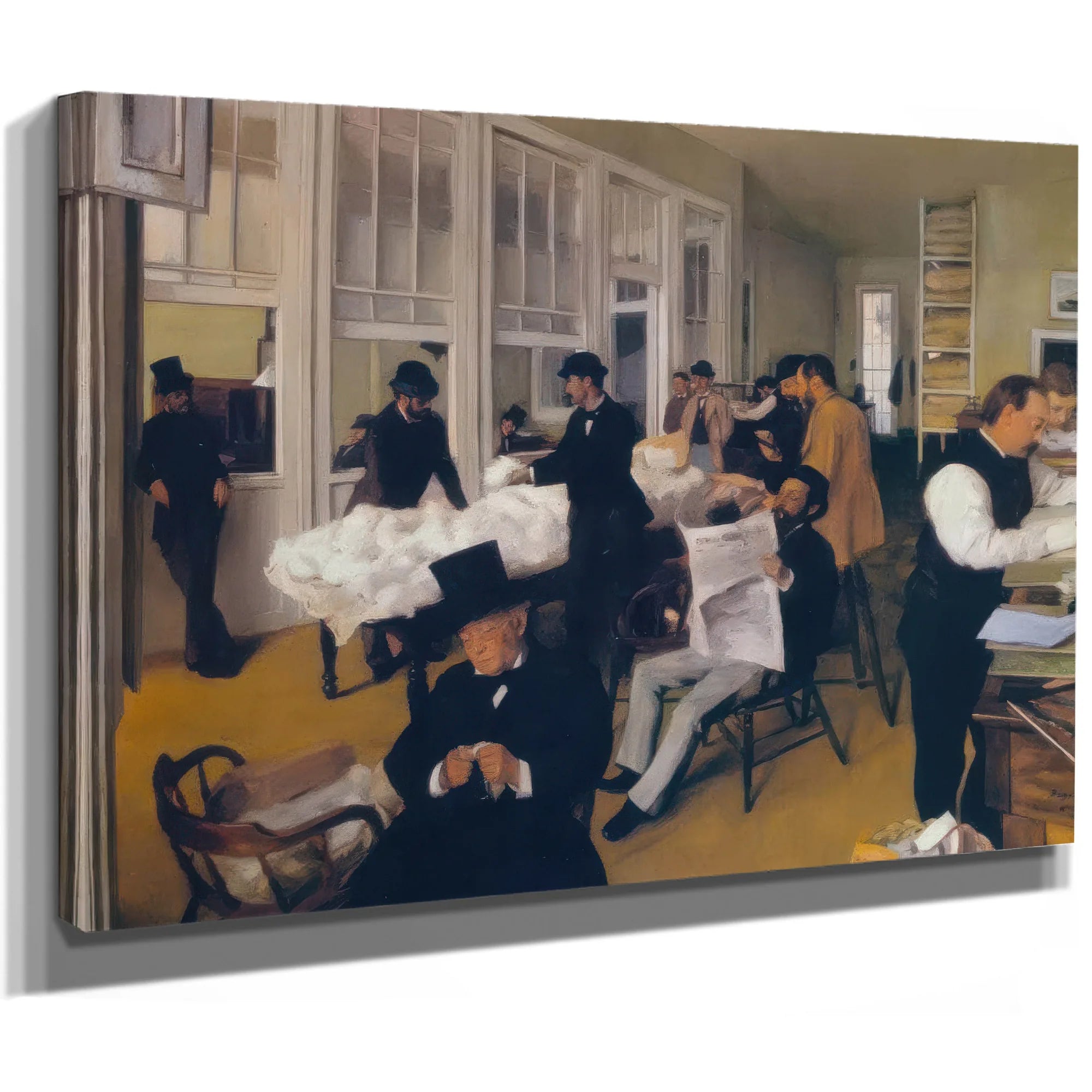 The Cotton Exchange At New Orleans By Edgar Degas Fine Art Print