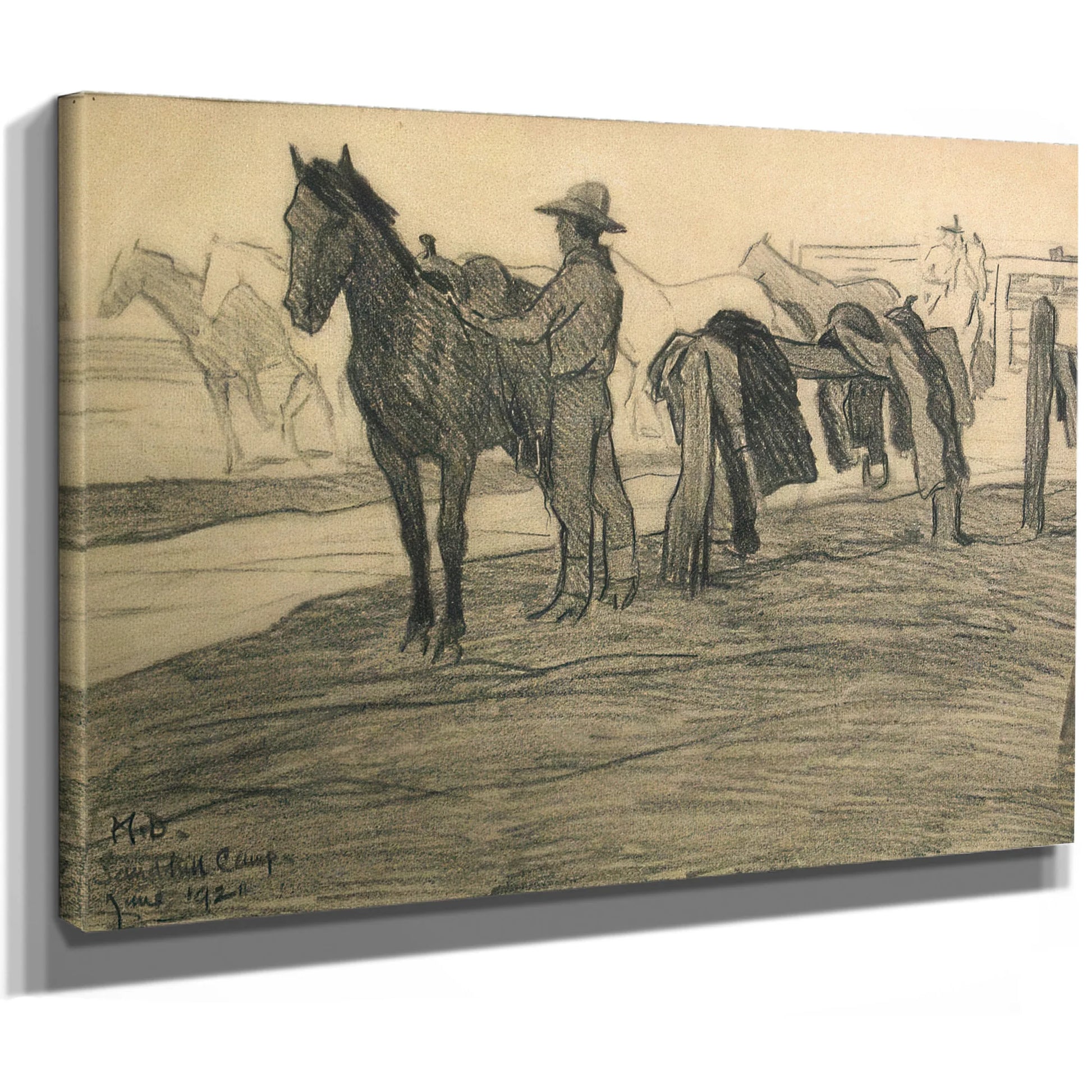 Sandhill Camp 1921 By Maynard Dixon Fine Art Print