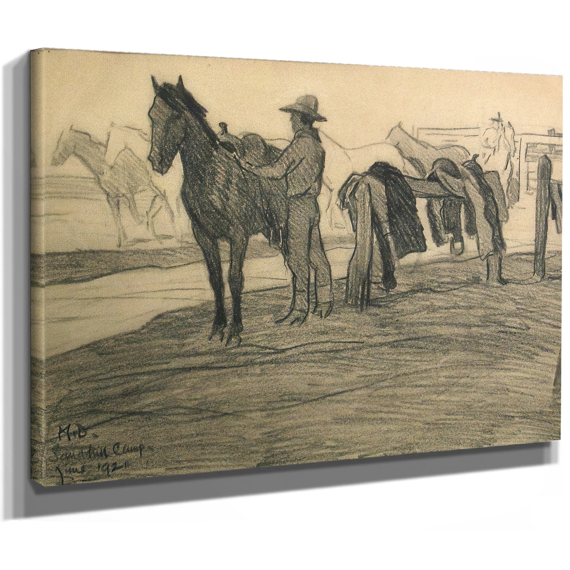 Sandhill Camp 1921 By Maynard Dixon Fine Art Print