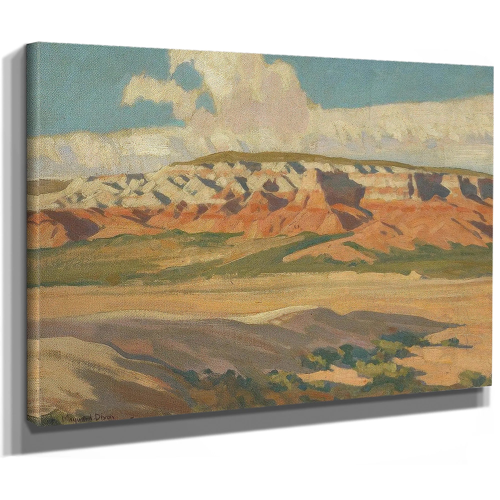 Butte At Red Lake Navajo Reservation Arizona By Maynard Dixon Fine Art Print