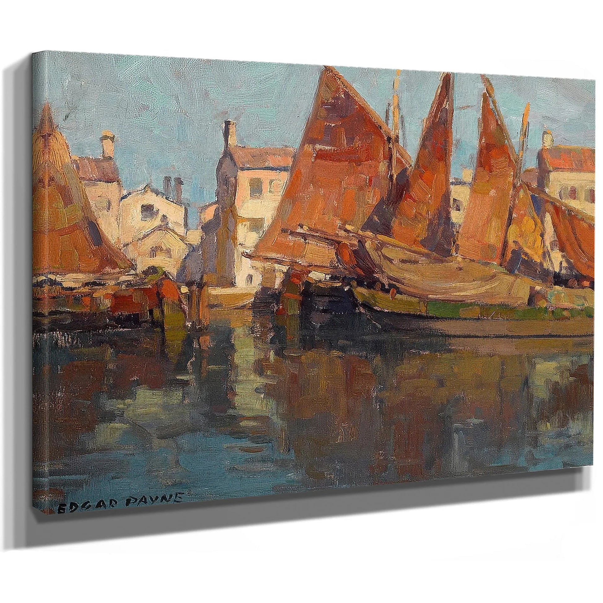 Boats At Chioggia By Edgar Payne Fine Art Print
