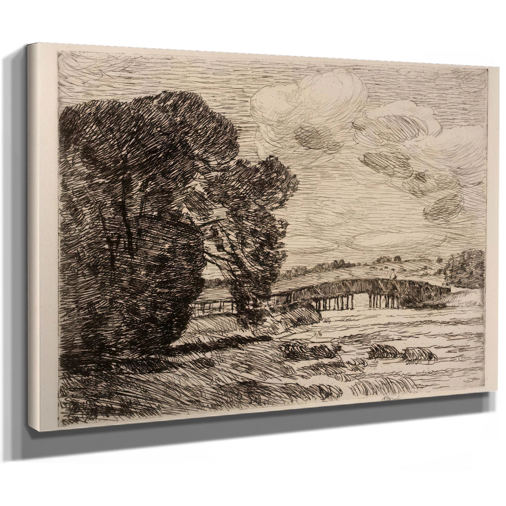 Bridge At Old Lyme By Childe Hassam Fine Art Print