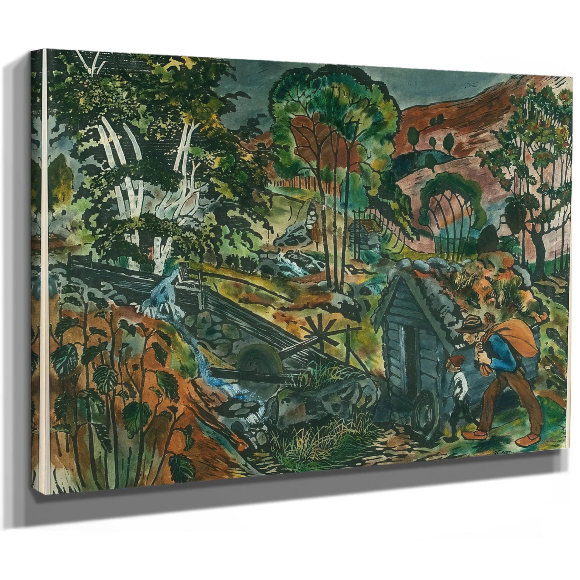 Milling Weather (Woodcut) 1 By Nicolai Astrup Fine Art Print