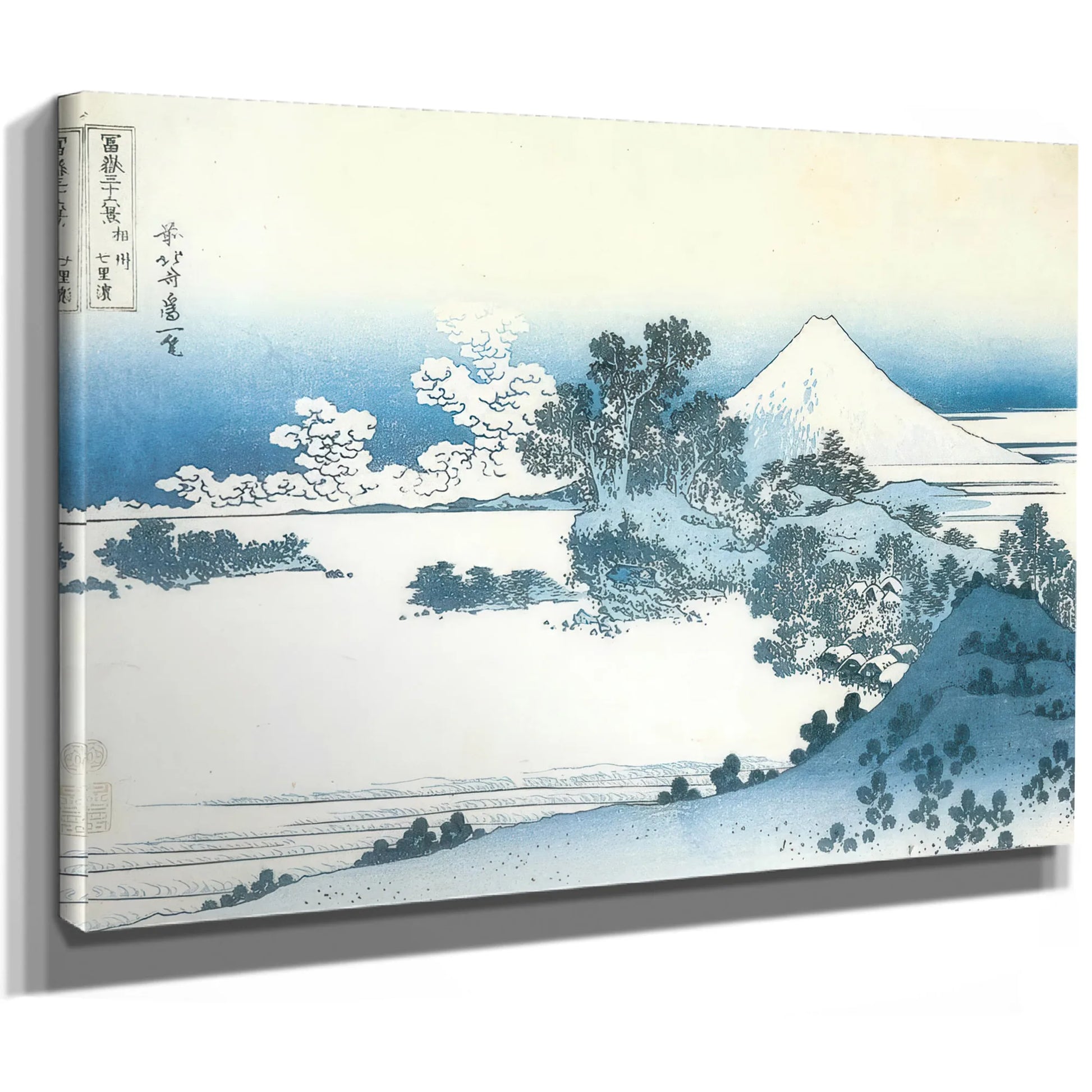 Mount Fuji Seen From Shichirigahama By Hokusai Fine Art Print
