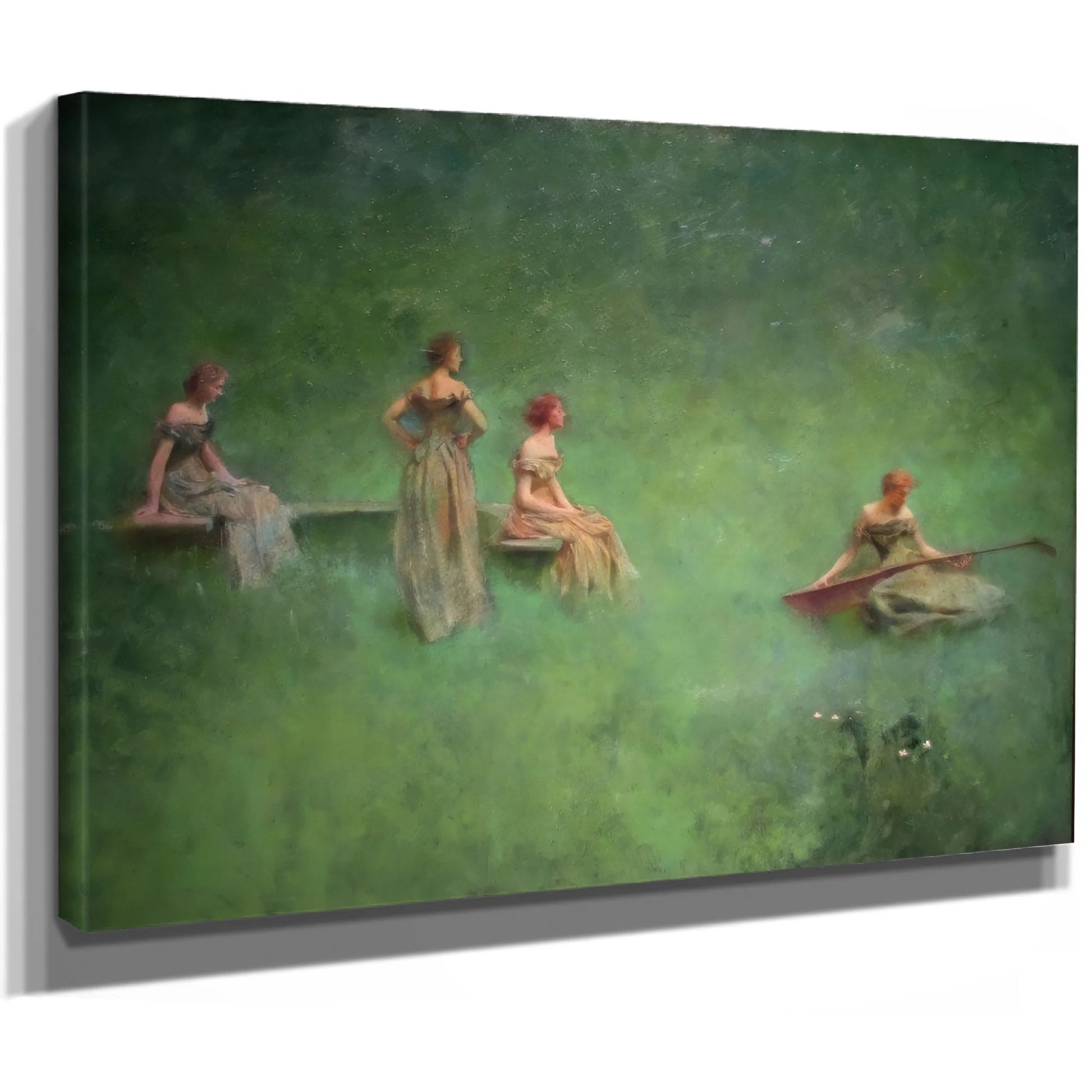 The Lute By Thomas Wilmer Dewing Fine Art Print