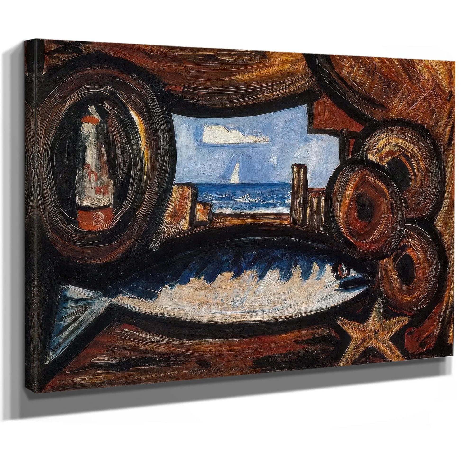 Sea View New England By Marsden Hartley Fine Art Print