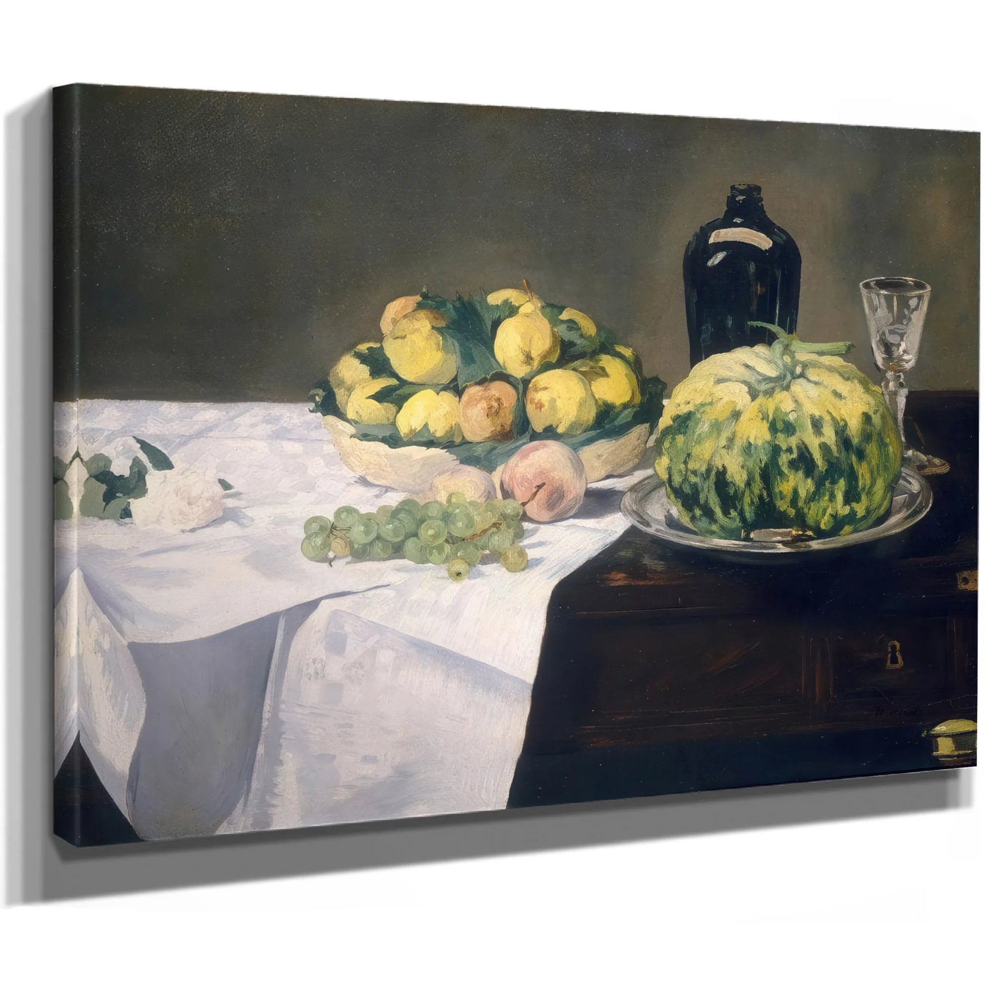 Still Life With Melons And Peaches By Edouard Manet Fine Art Print