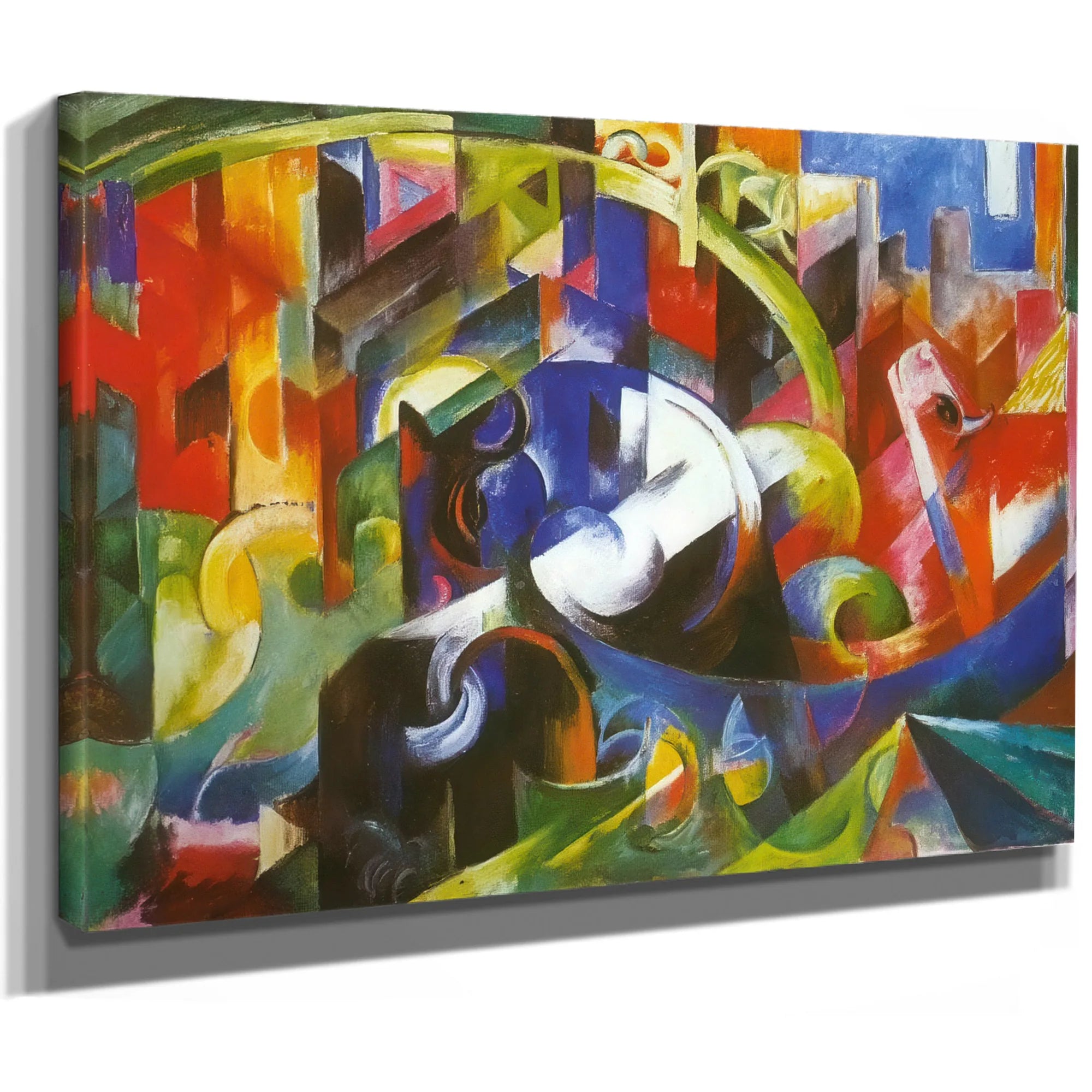 Painting With Cattle By Franz Marc Fine Art Print