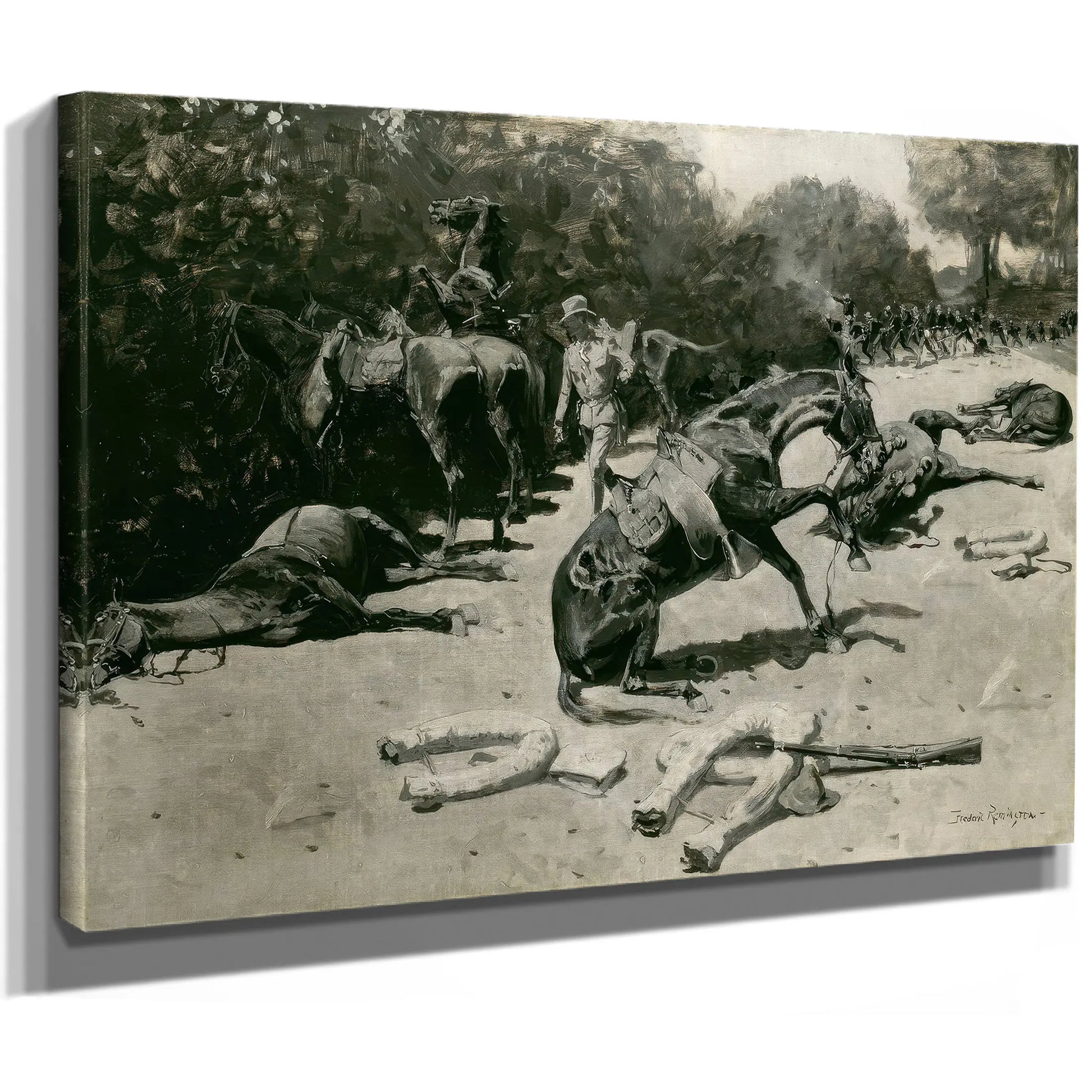How The Horses Died For Their Country At Santiago by Frederic Remington