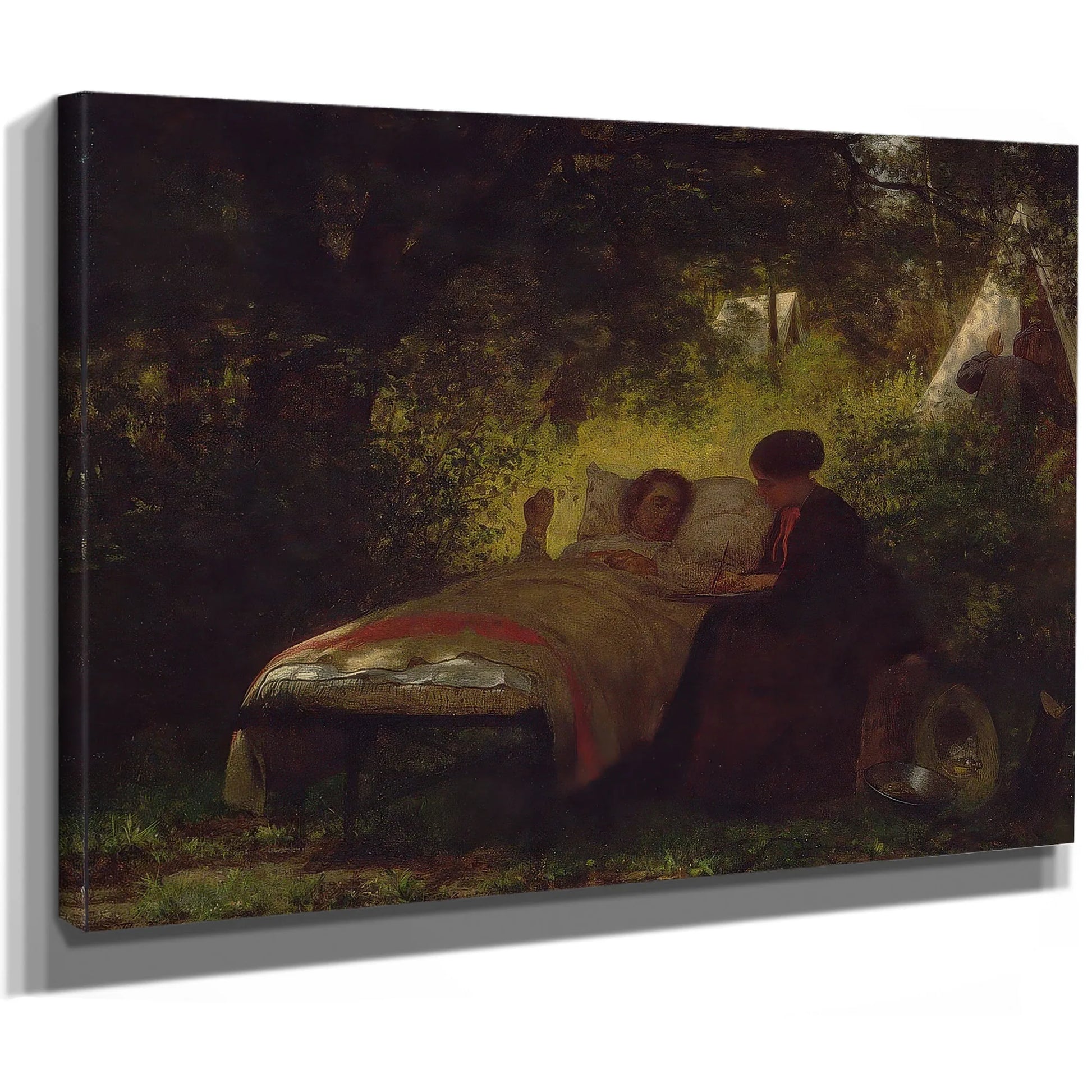 The Field Hospital By Eastman Johnson Fine Art Print
