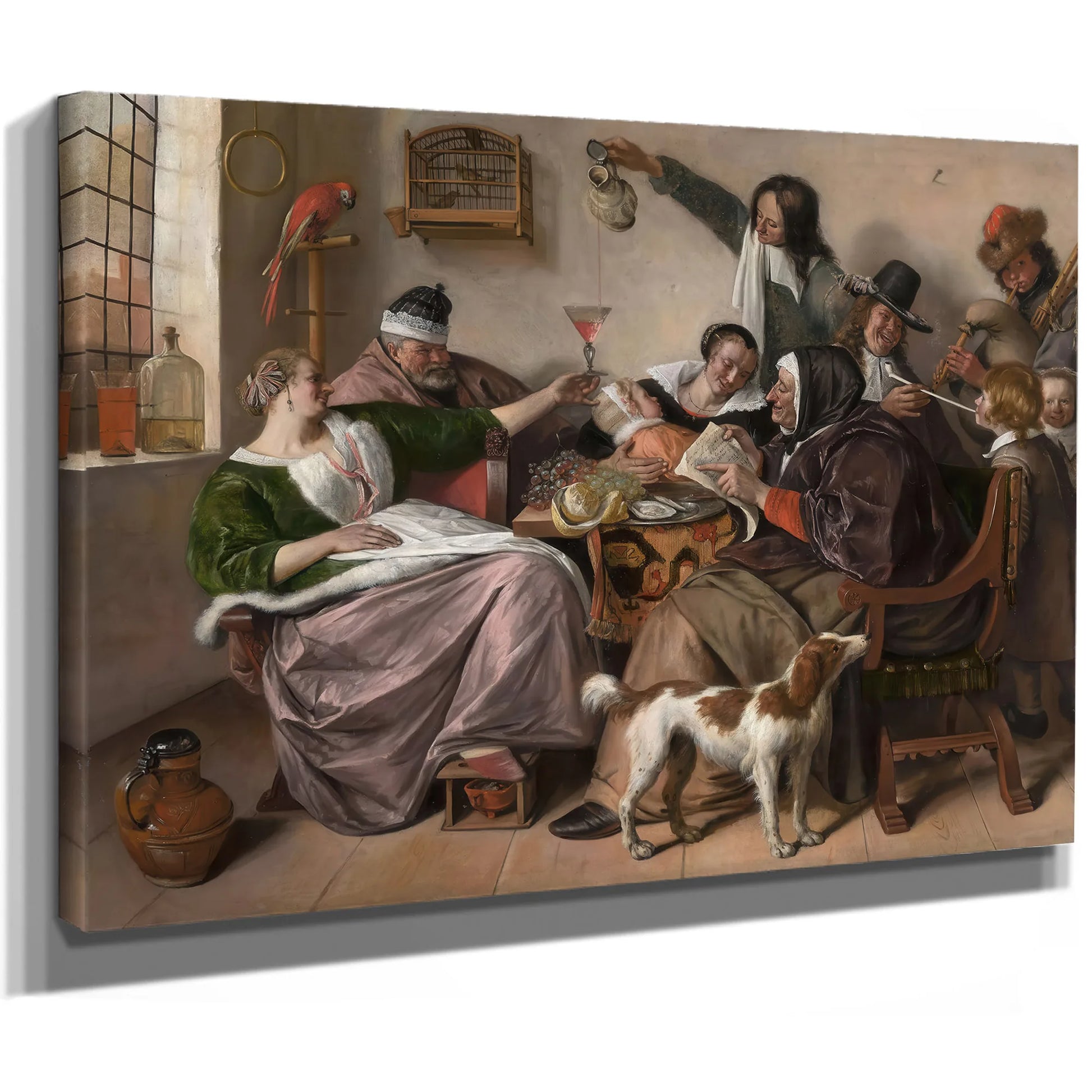 As The Old Singso Pipe The Young by Jan Steen Fine Art Print