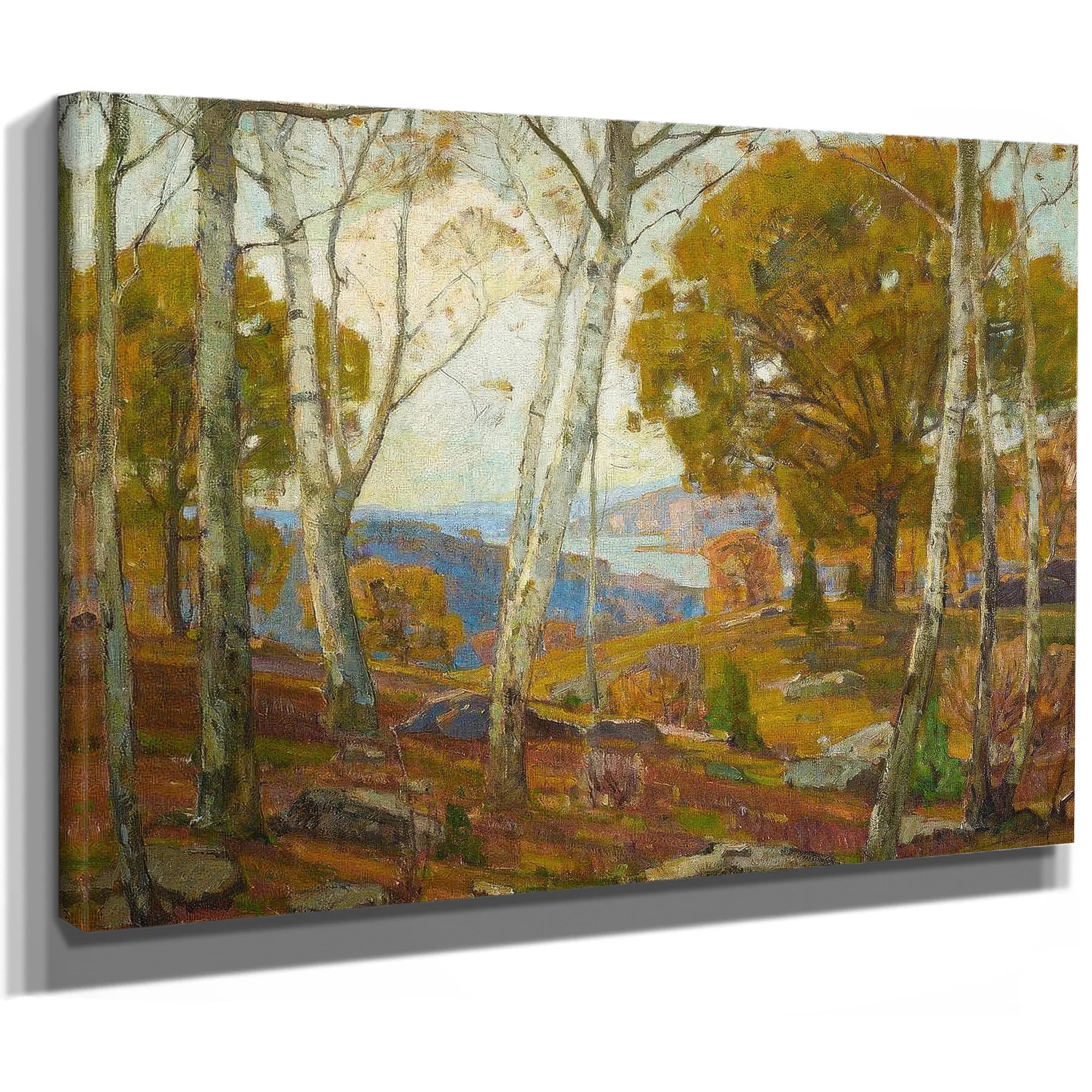 View To The Inlet Through The Trees By William Wendt Fine Art Print