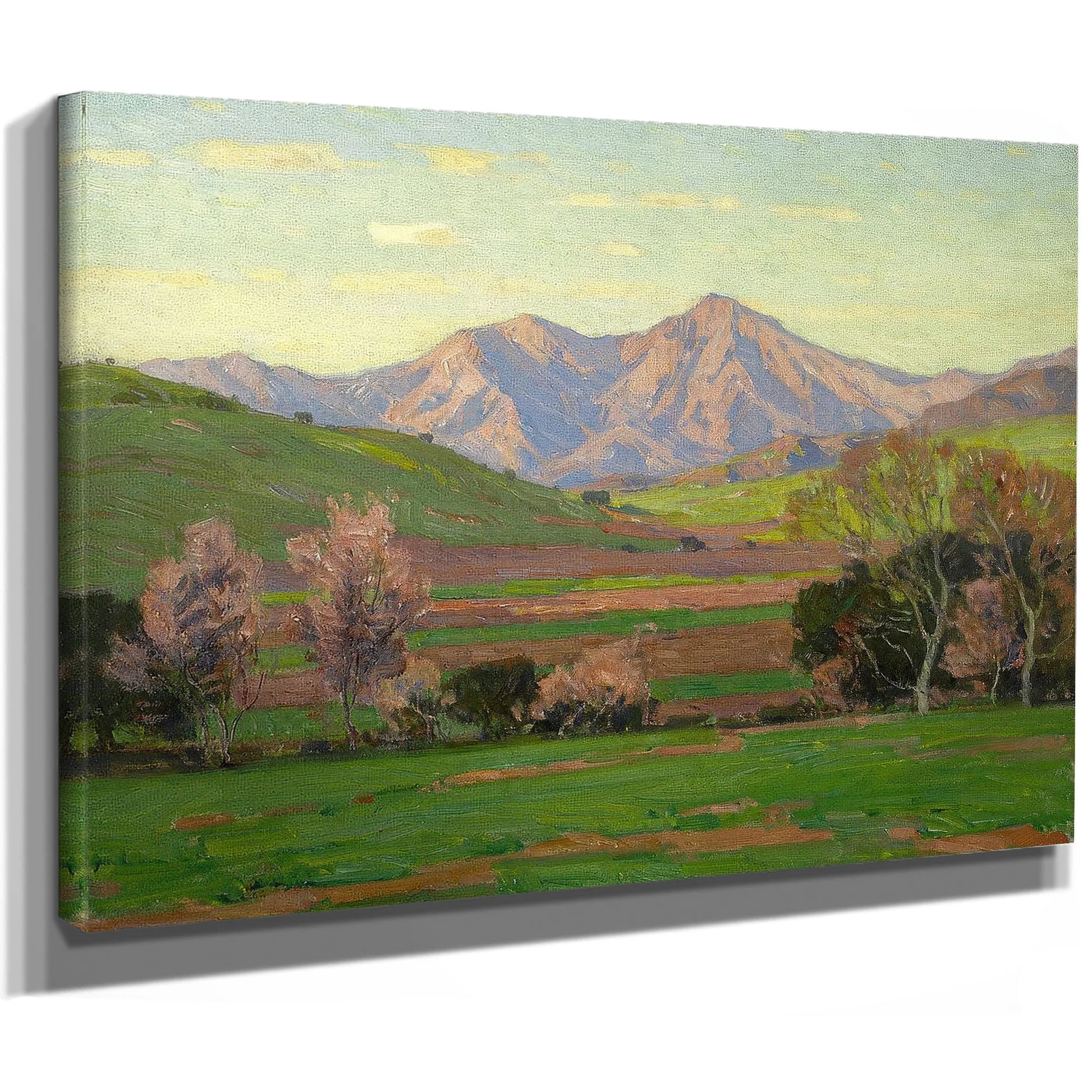 Verdant Landscape With Mountains Beyond By William Wendt Fine Art Print