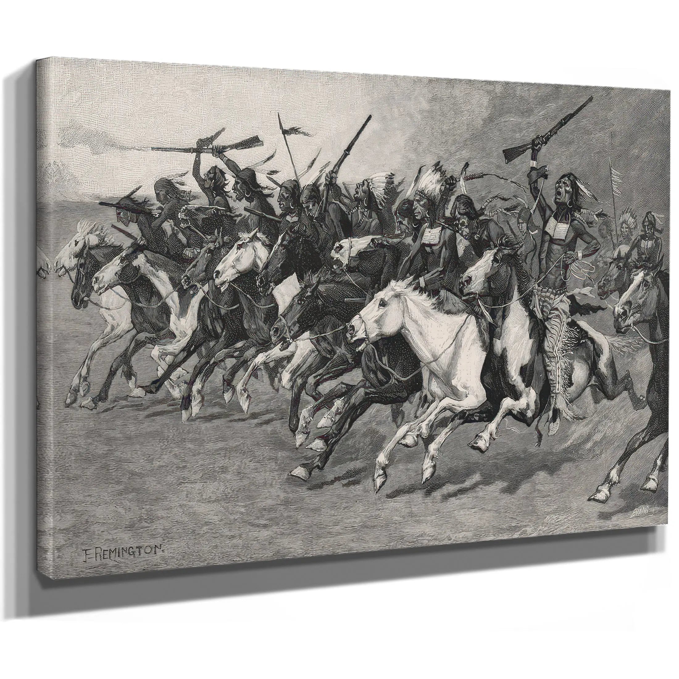 The Charge On The Sunpole by Frederic Remington