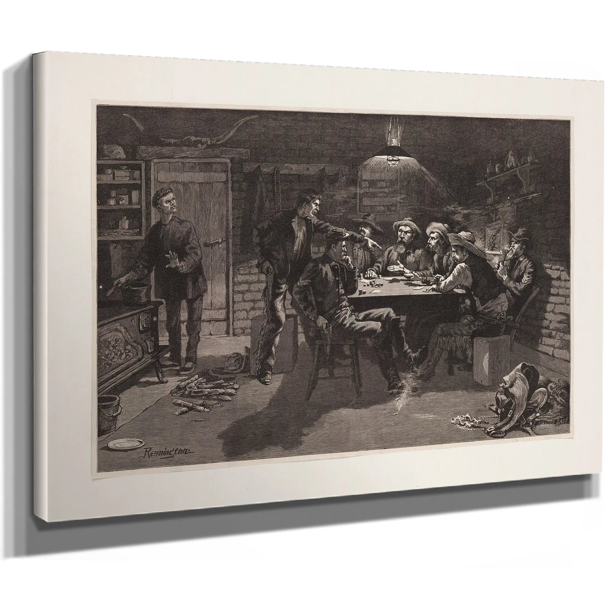 A Quarrel Over Cards A Sketch From A New Mexican Ranch by Frederic Remington
