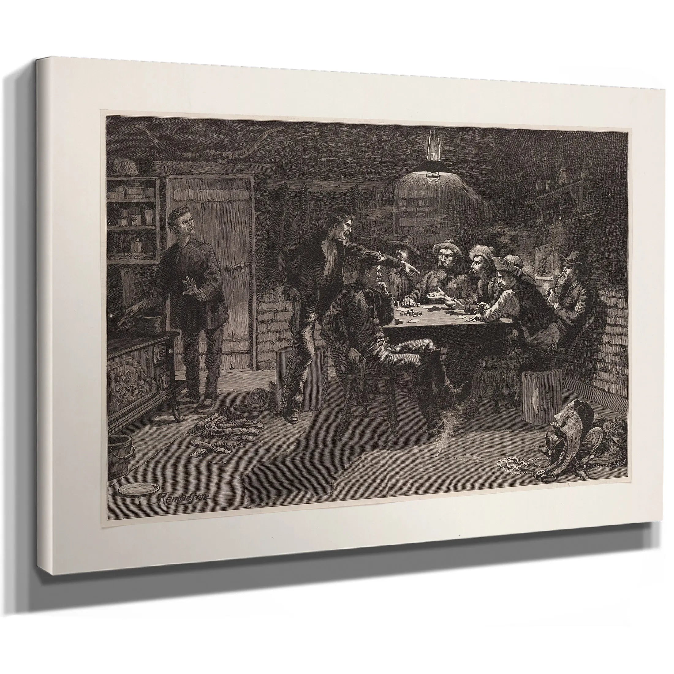 A Quarrel Over Cards A Sketch From A New Mexican Ranch by Frederic Remington