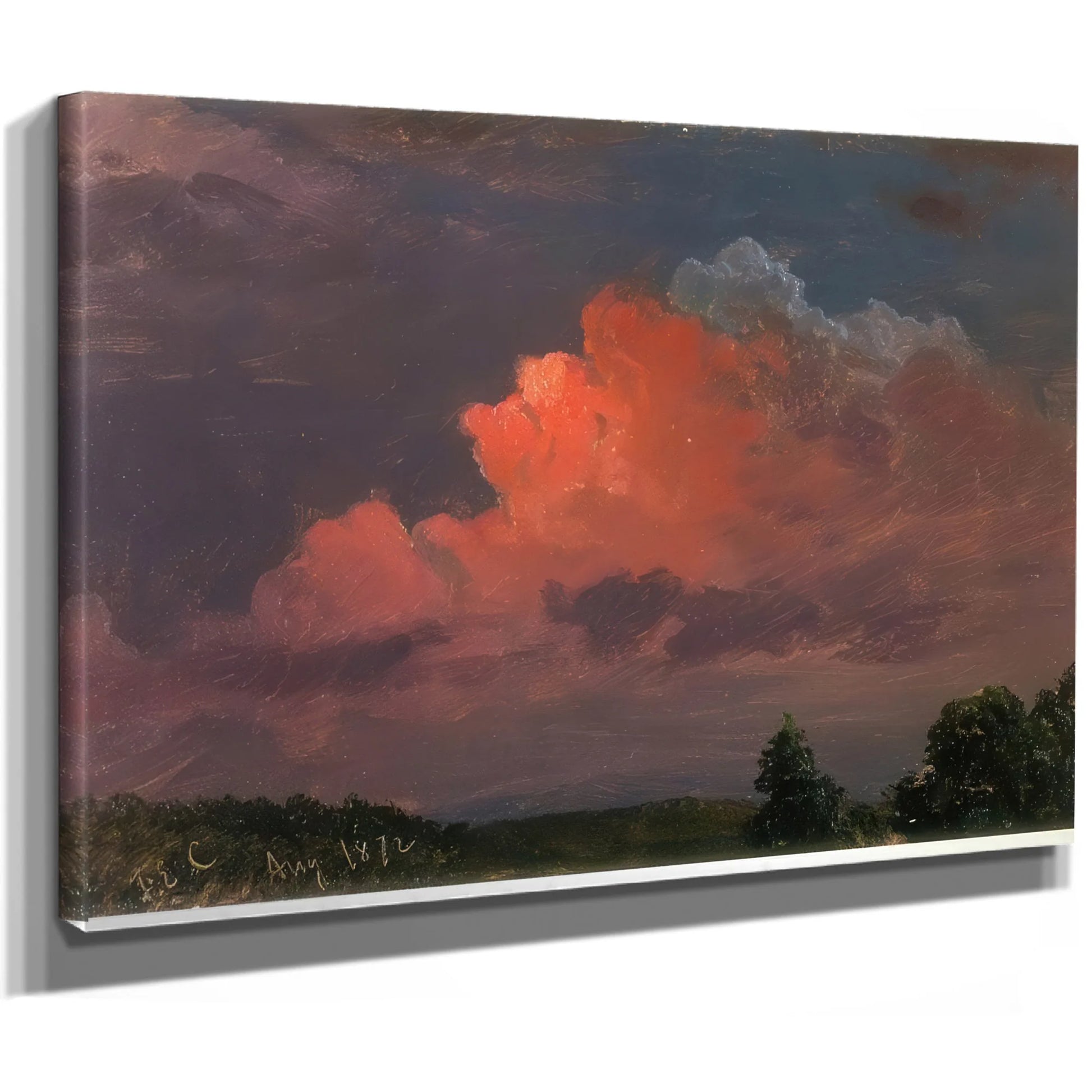 Nightfall Near Olana Hudson Ny By Frederic Edwin Church Fine Art Print