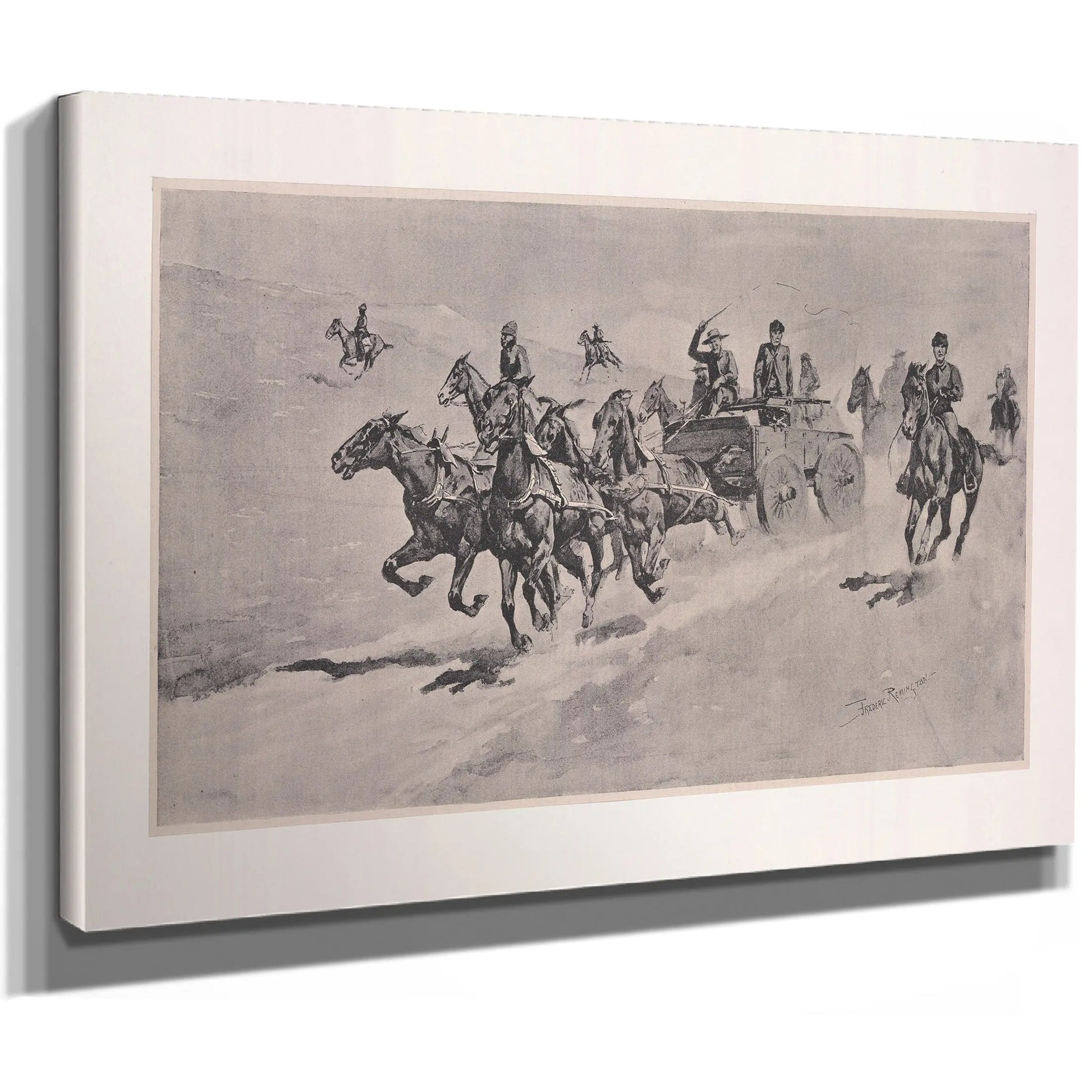 A Run To The Scout Camp by Frederic Remington
