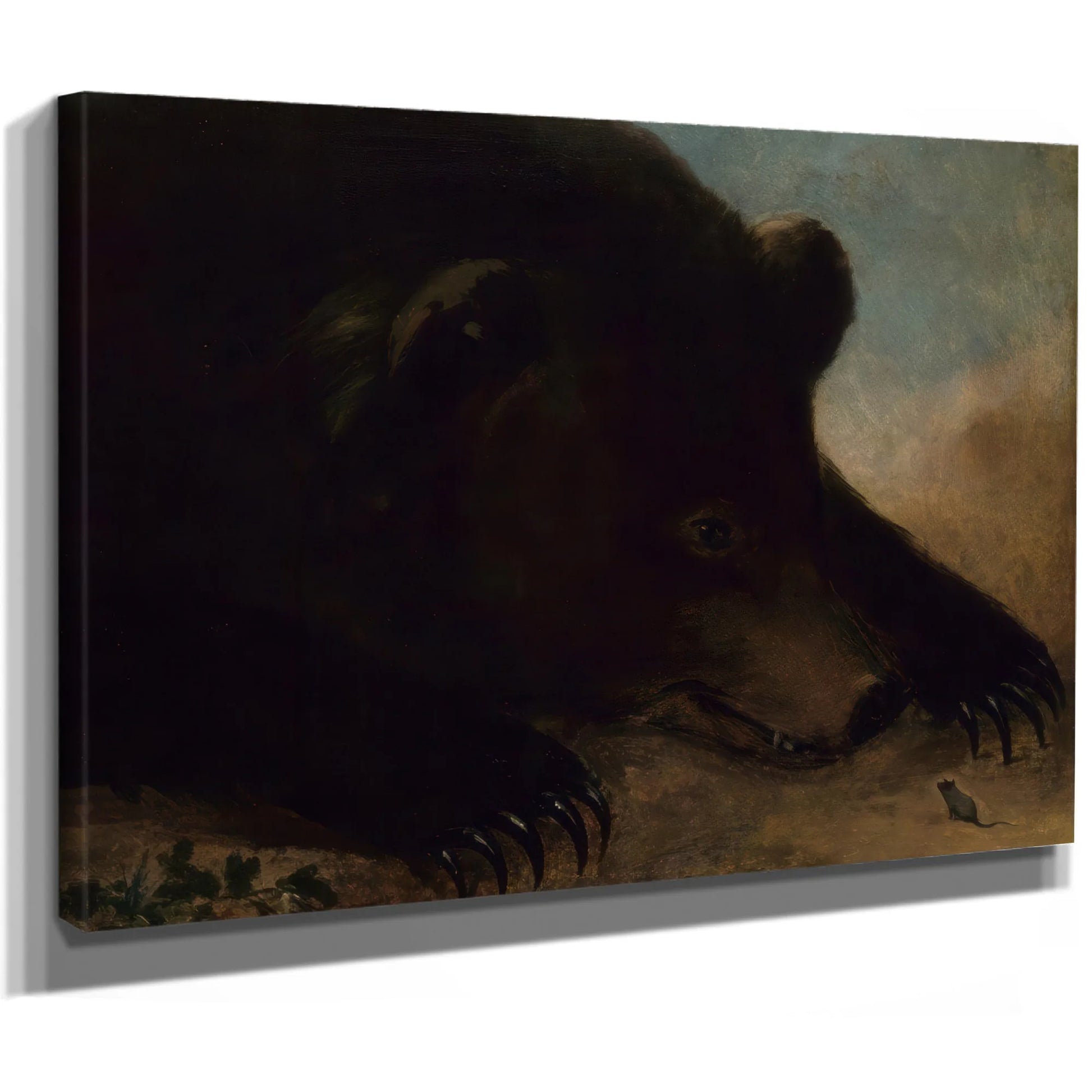 Portraits Of A Grizzly Bear And Mouse, Life Size By George Catlin Fine Art Print