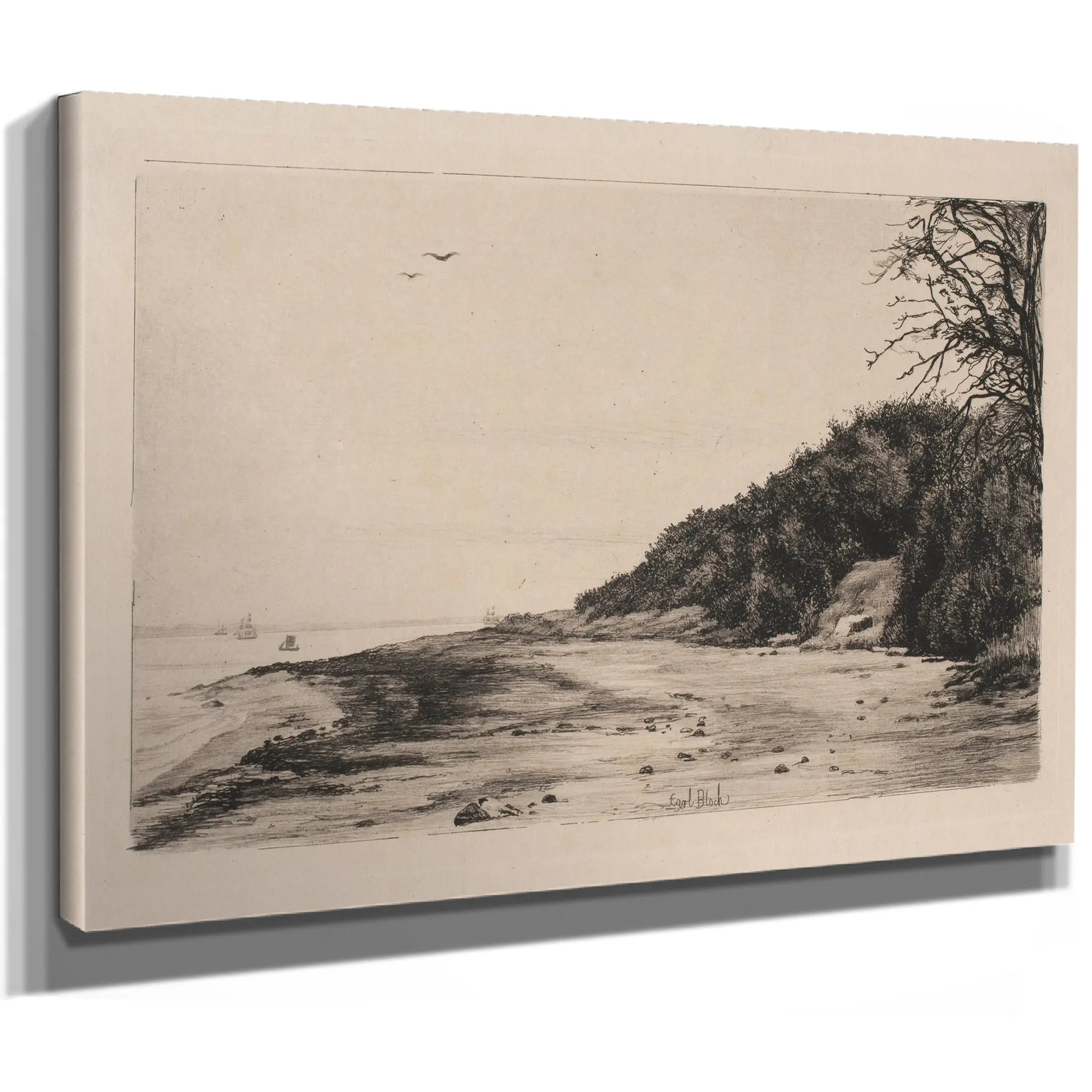 Skraenten Ved Havet by Carl Bloch