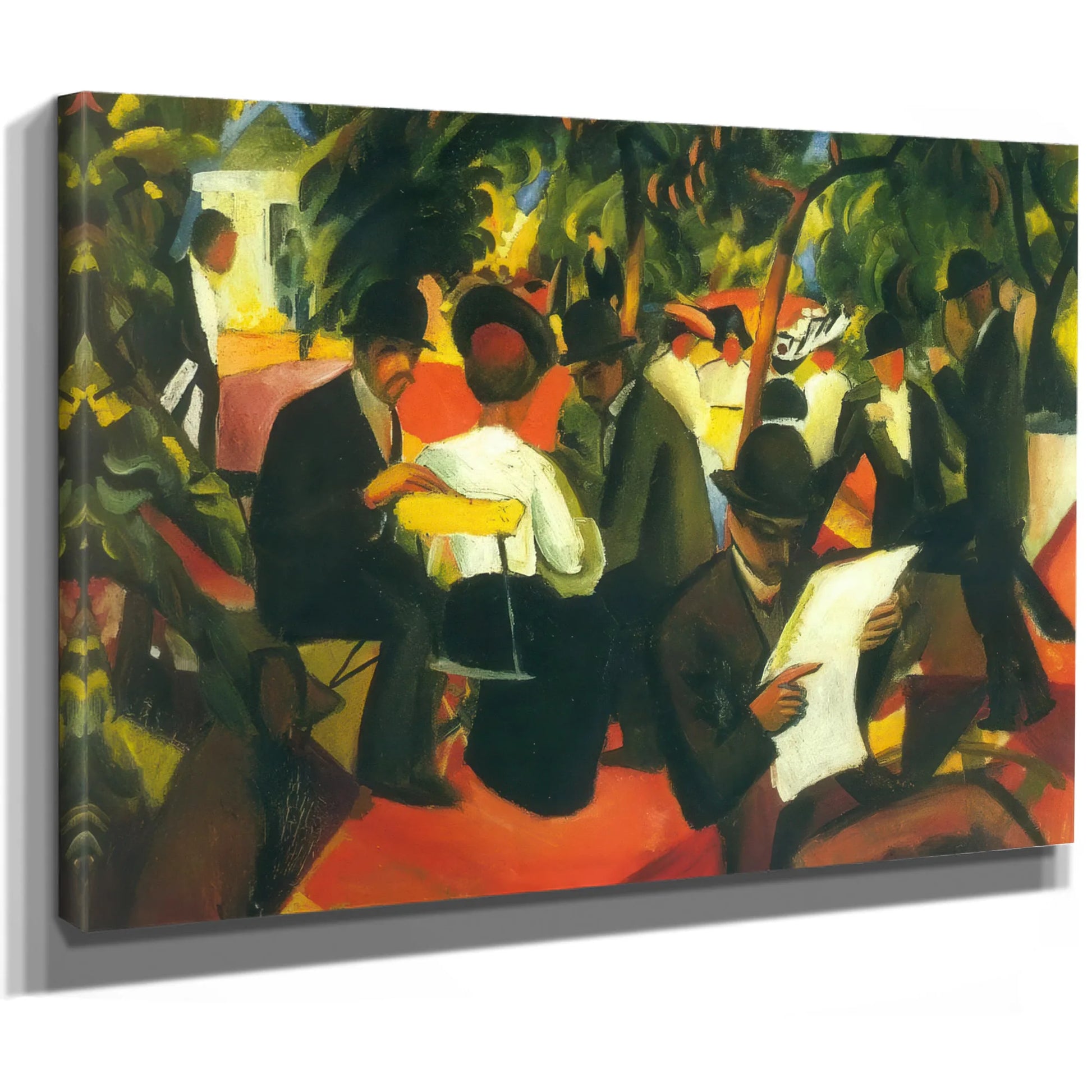 Garden Restaurant By August Macke Fine Art Print