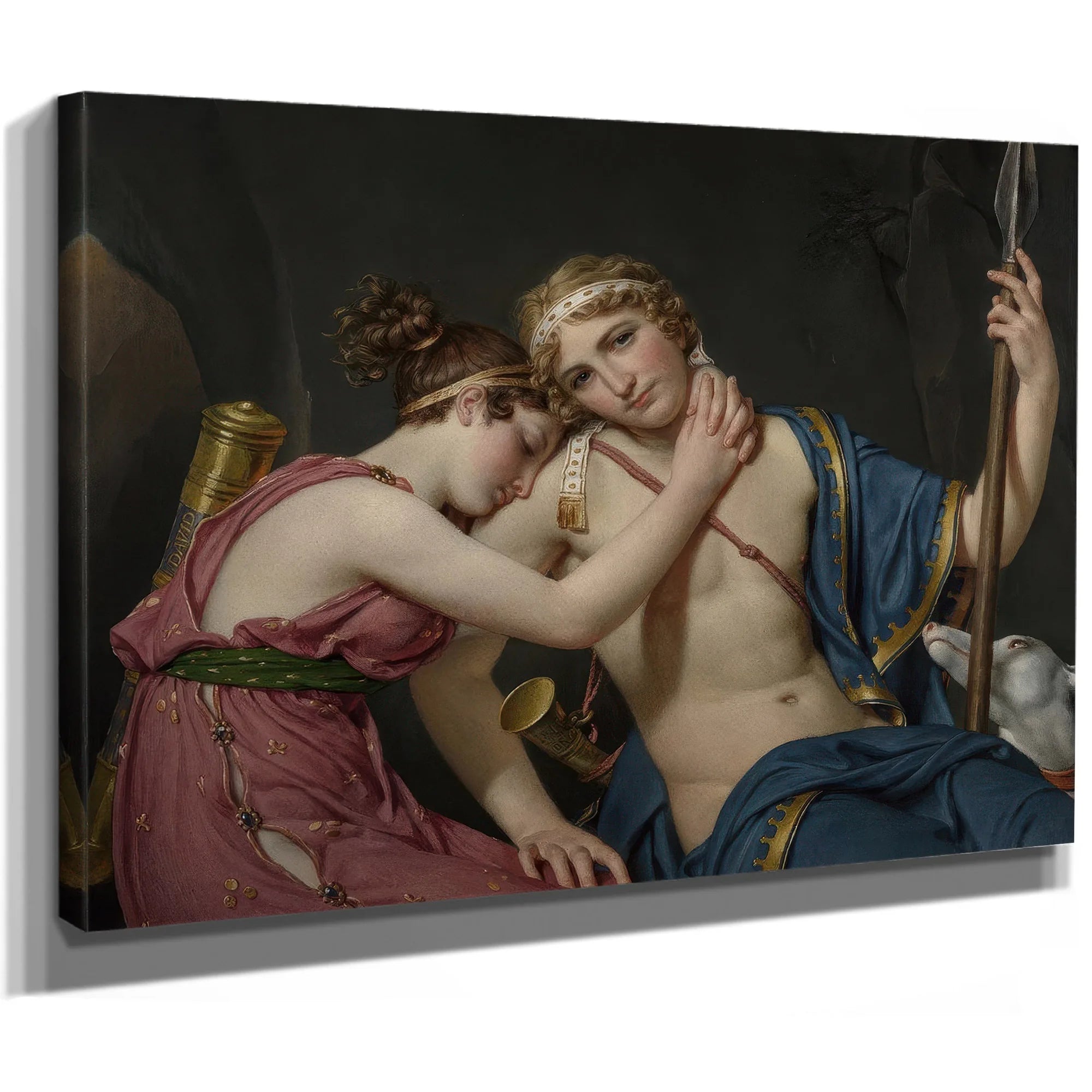 The Farewell Of Telemachus And Eucharis By Jacques Louis David Fine Art Print