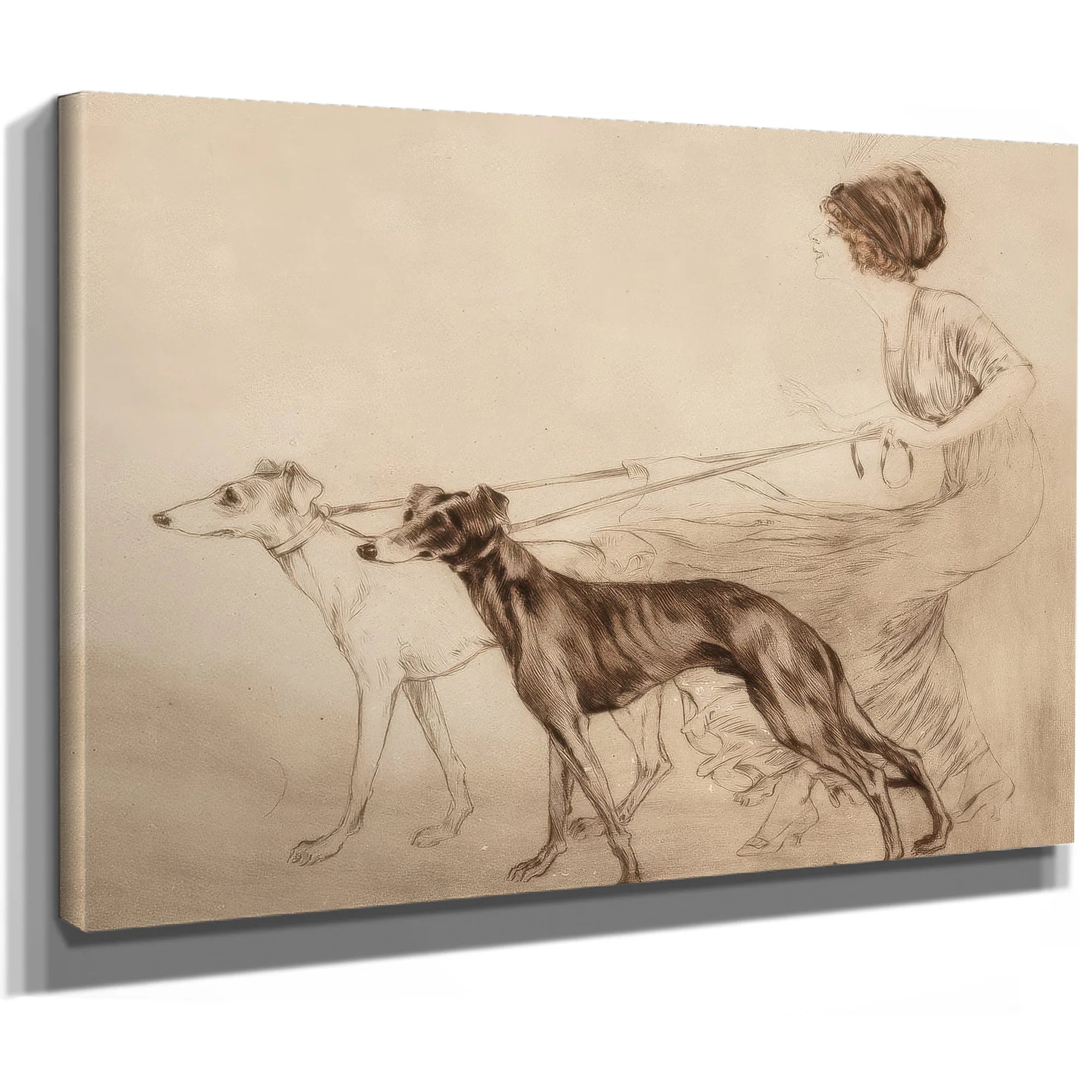 Premier Coursing 1913 By Louis Icart Fine Art Print