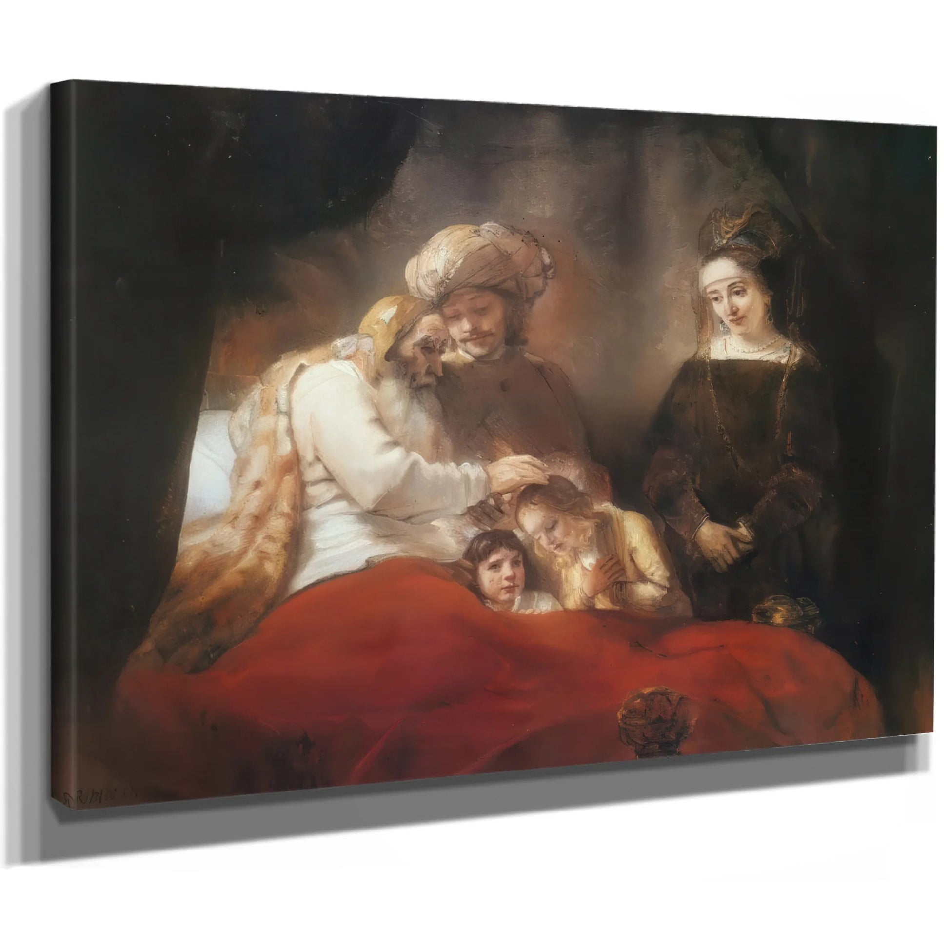 Jacob Blessing The Sons Of Joseph, 1656 By Rembrandt Fine Art Print