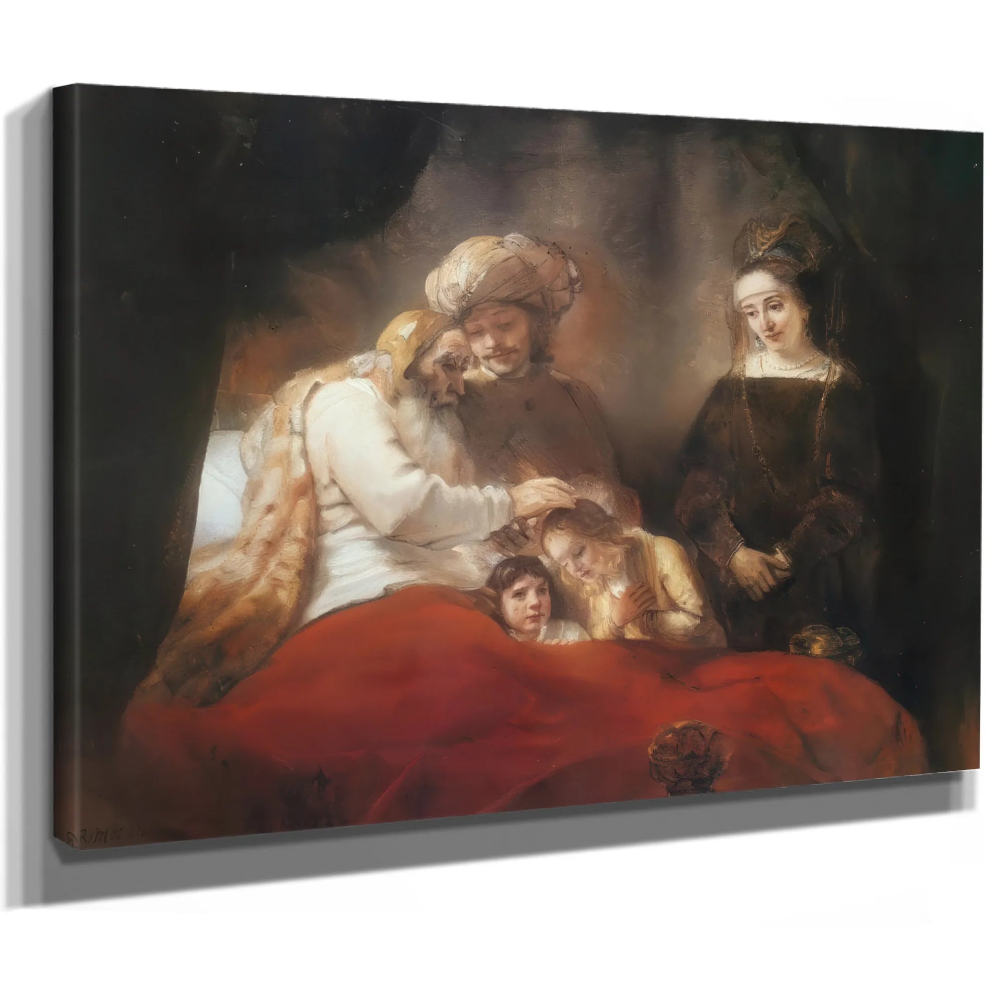 Jacob Blessing The Sons Of Joseph, 1656 By Rembrandt Fine Art Print