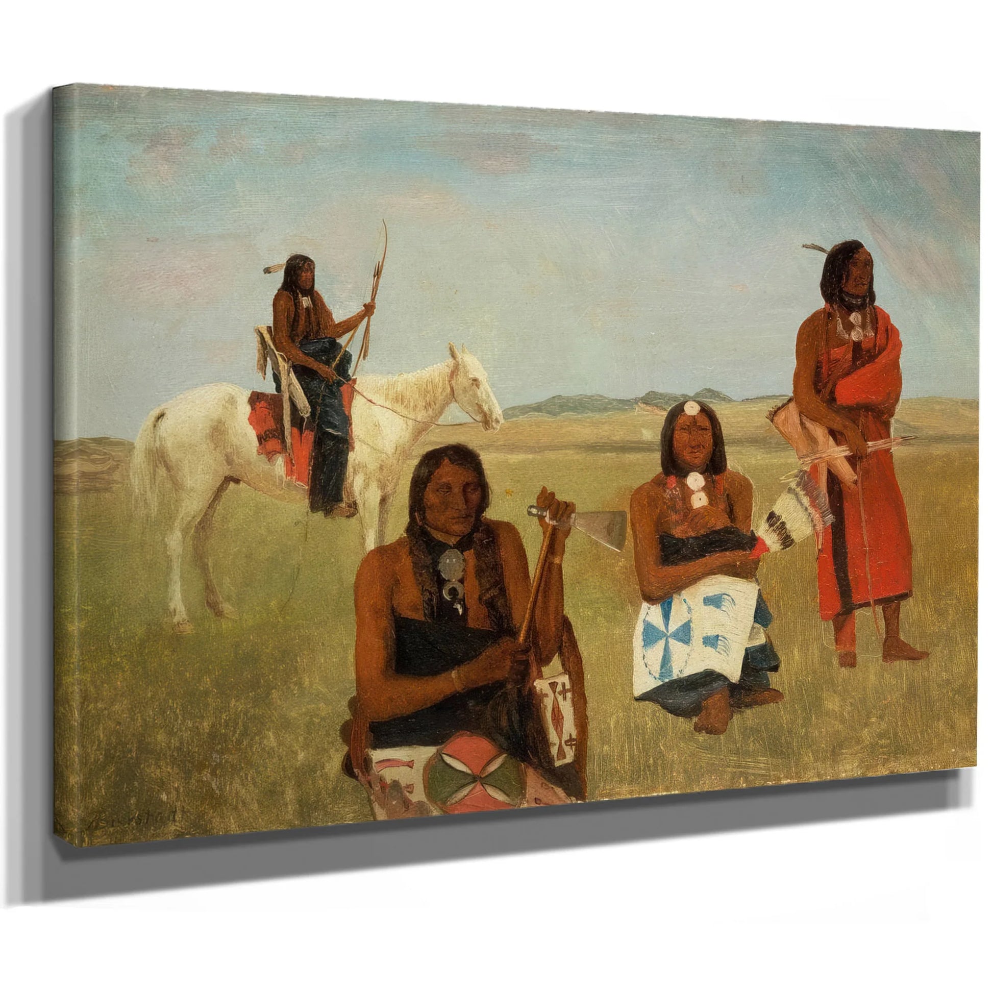 Indians Near Fort Laramie By Albert Bierstadt Fine Art Print