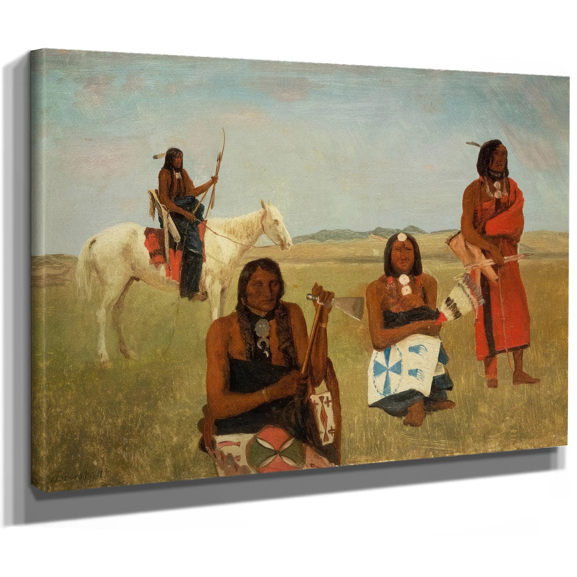 Indians Near Fort Laramie By Albert Bierstadt Fine Art Print