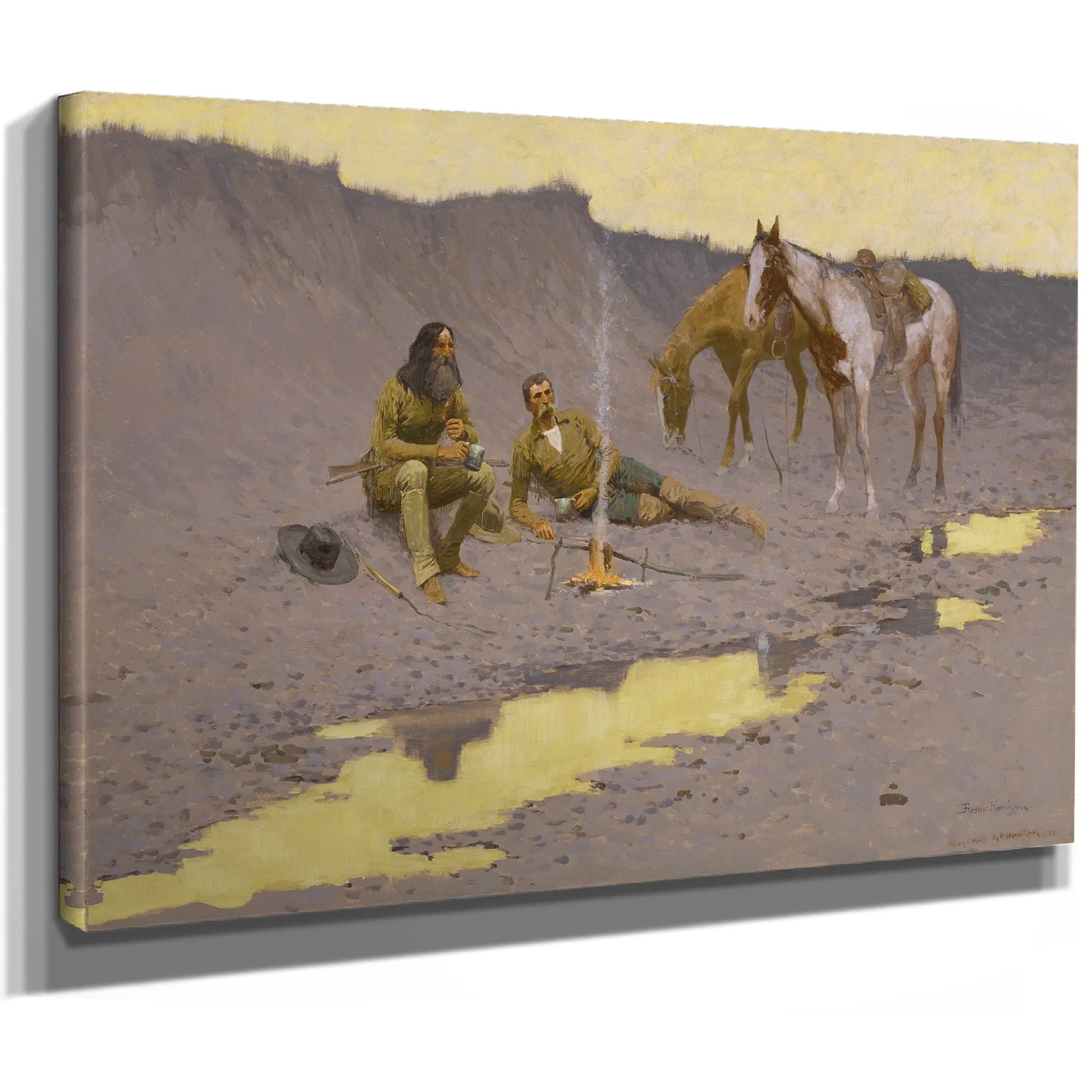 A New Year On The Cimarron  by Frederic Remington