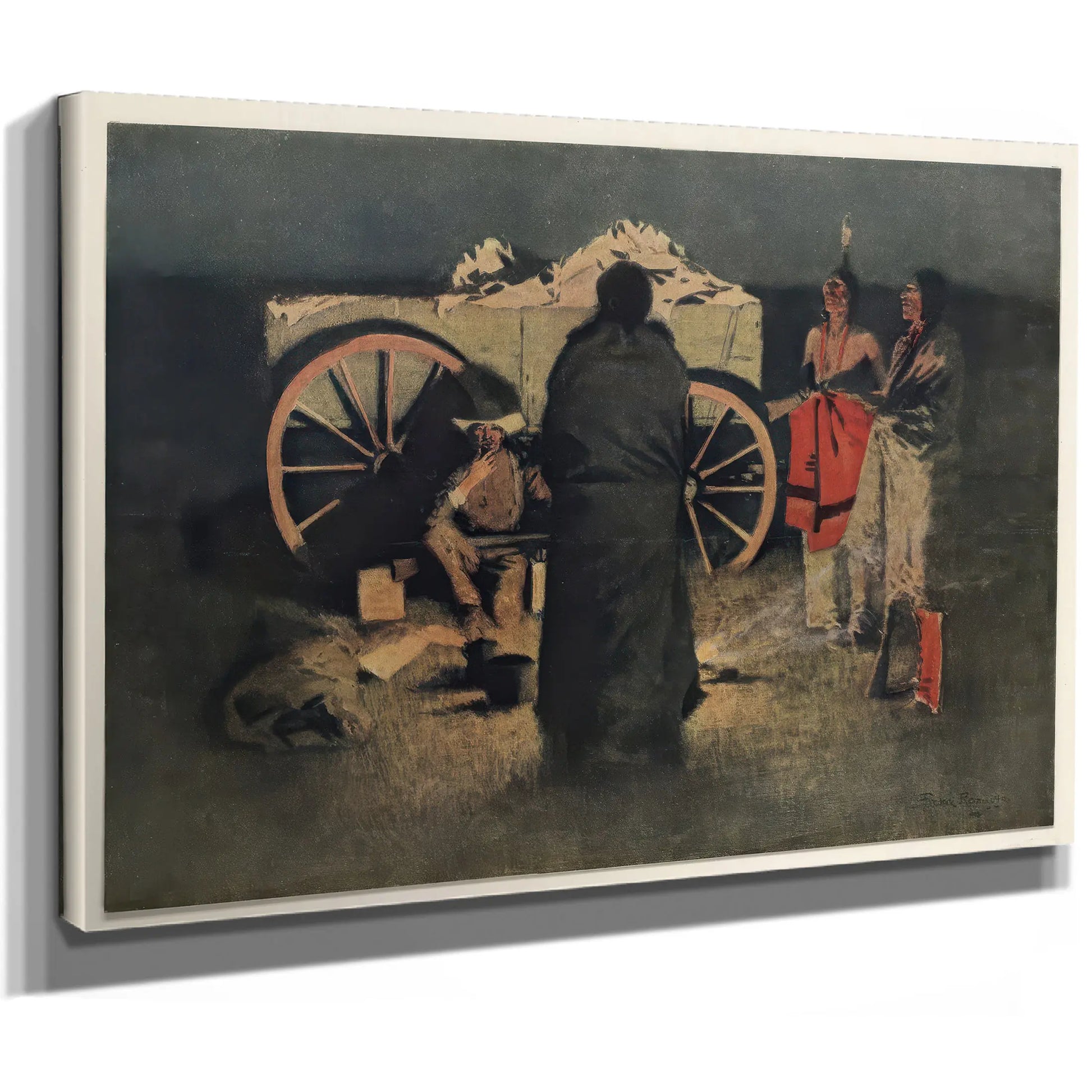Night Camp Pub  by Frederic Remington