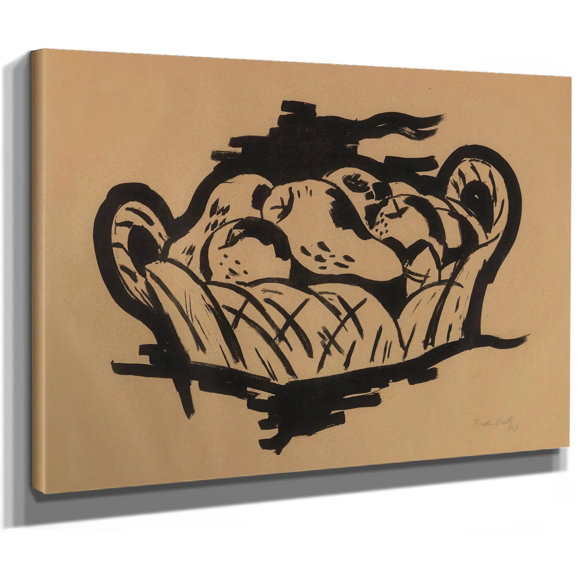 Pear In Basket By Marsden Hartley Fine Art Print