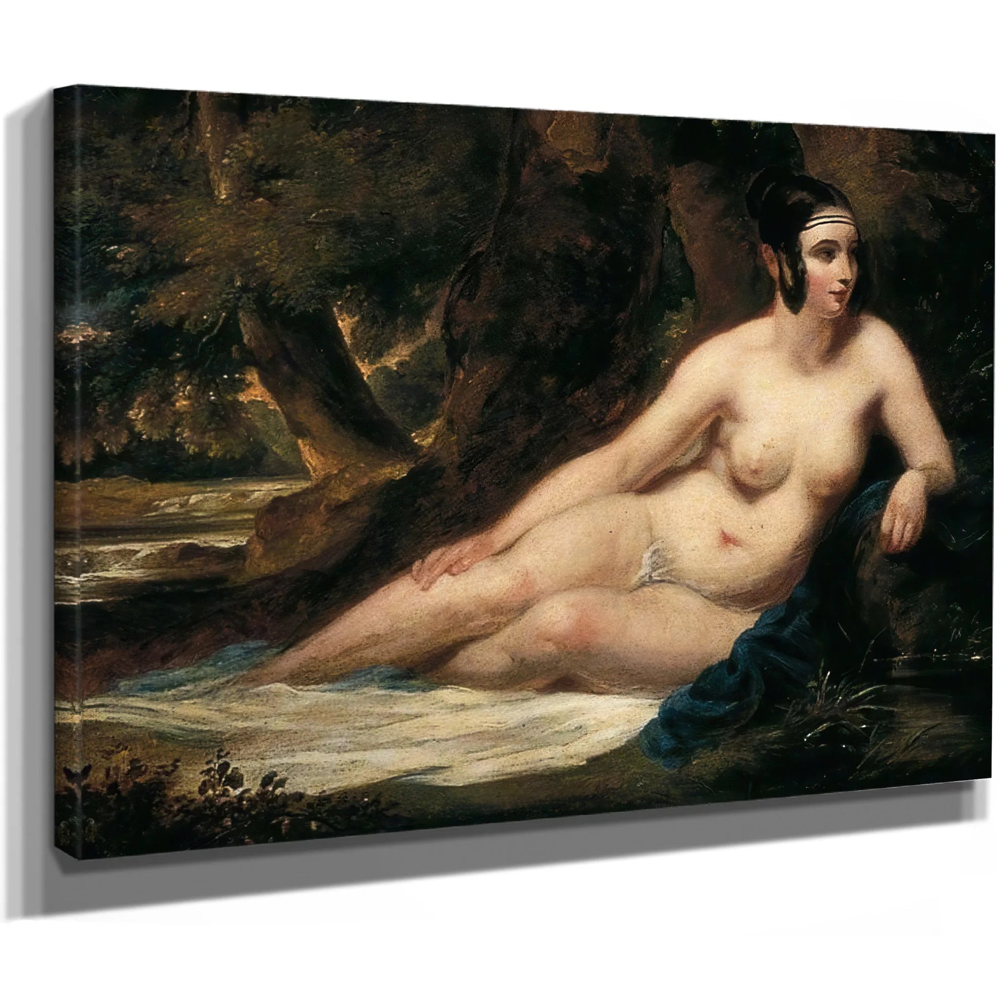 Reclining Female Nude In A Landscape By William Etty Fine Art Print