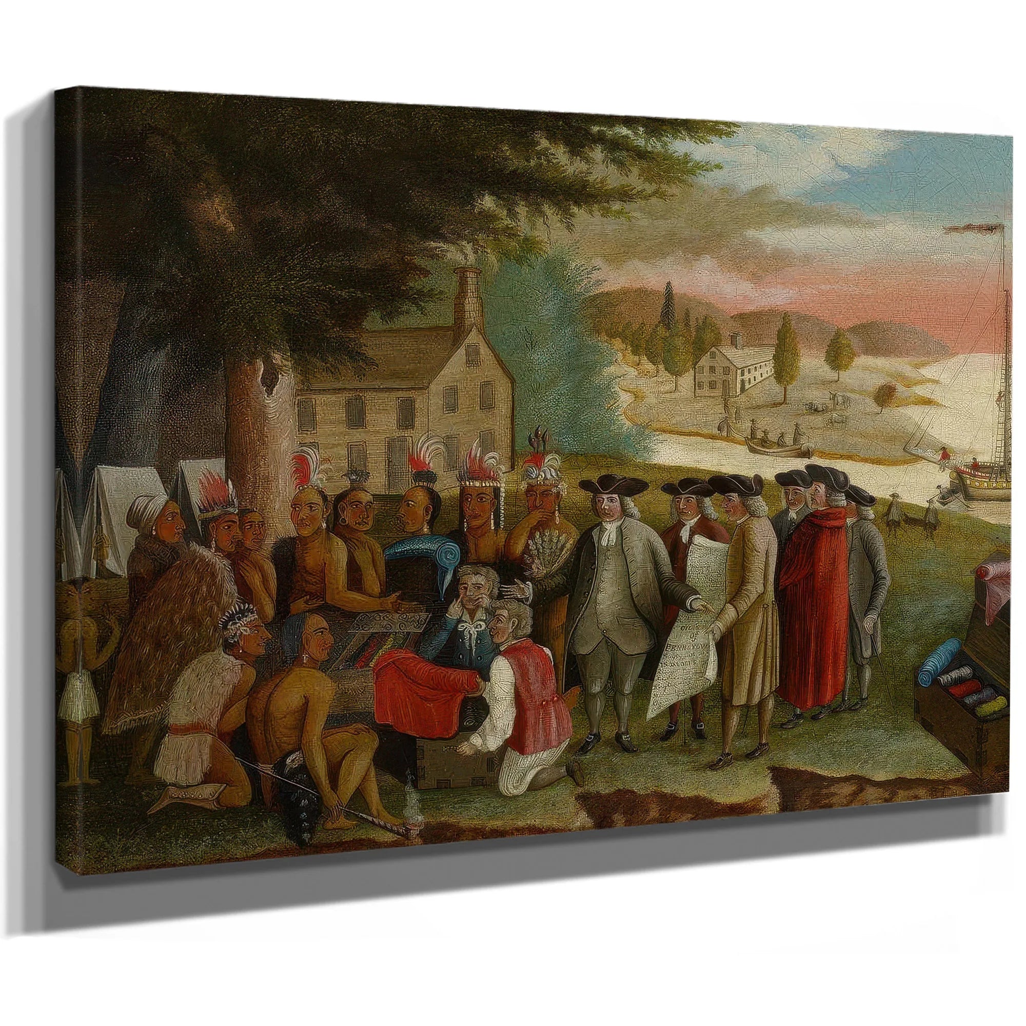 Penn 1039 S Treaty With The Indians 1840 By Edward Hicks Fine Art Print