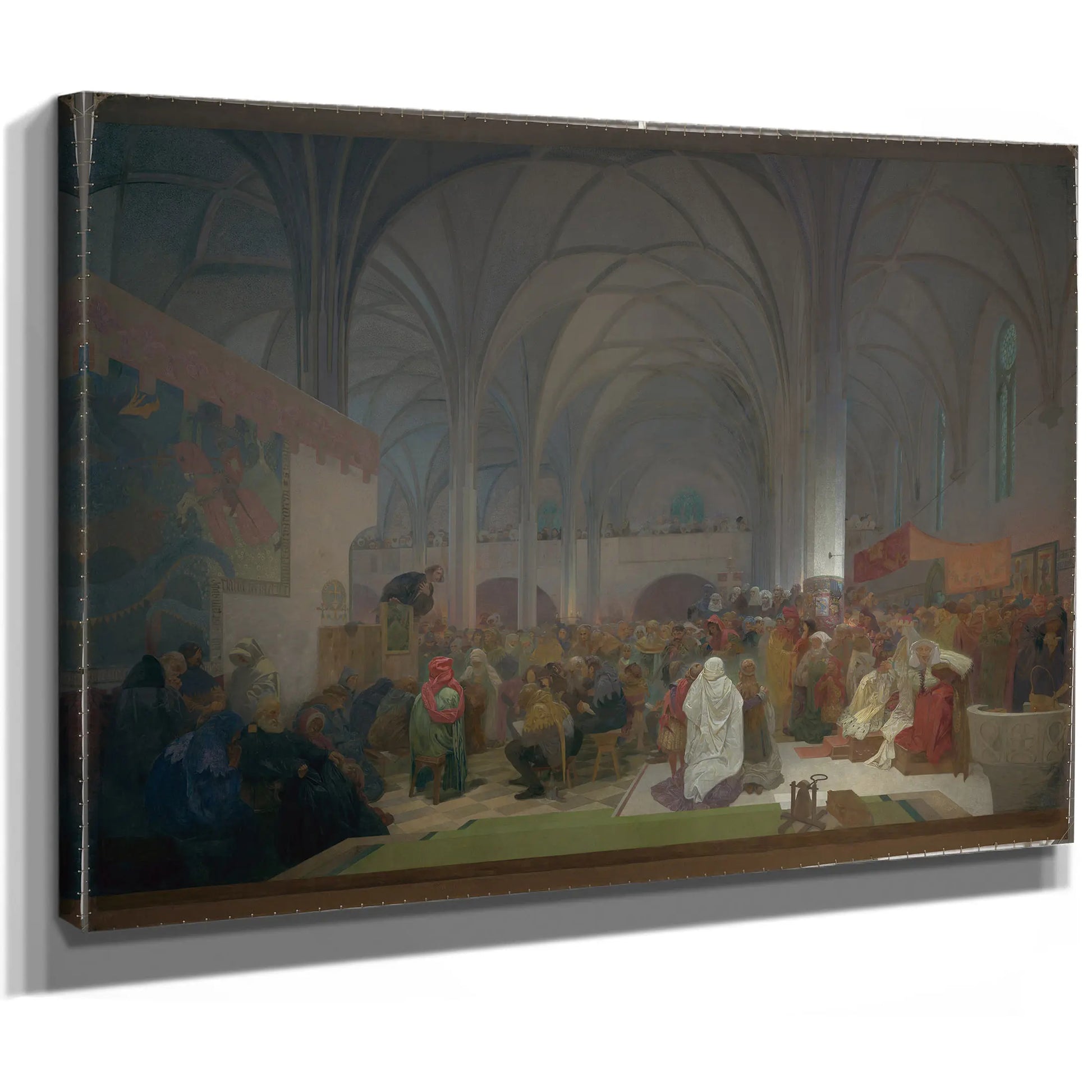 Master Jan Hus Preaching by Alphonse Mucha