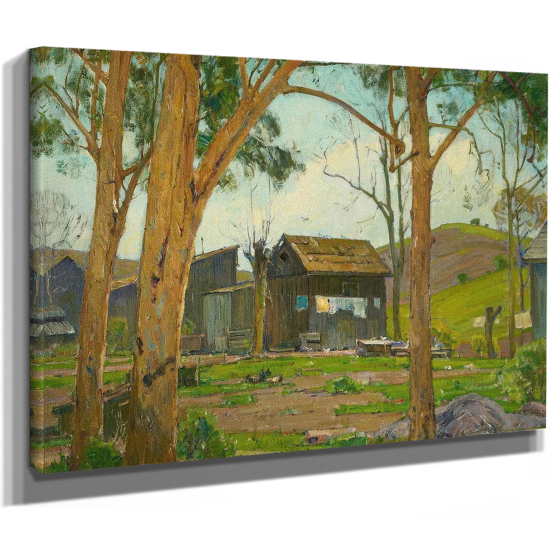 Wash Day At Wendt's Cabin In Trabuco Canyon By William Wendt Fine Art Print