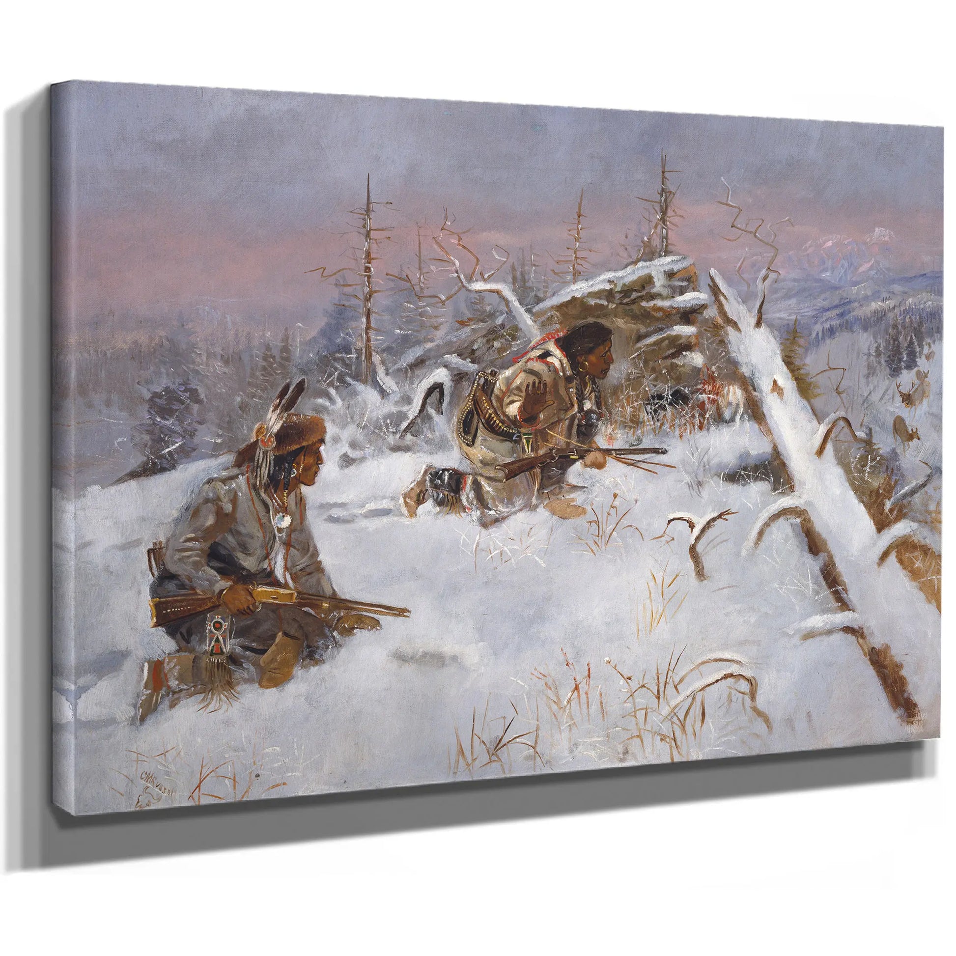 Crow Indians Hunting Elk by Charles Marion Russell