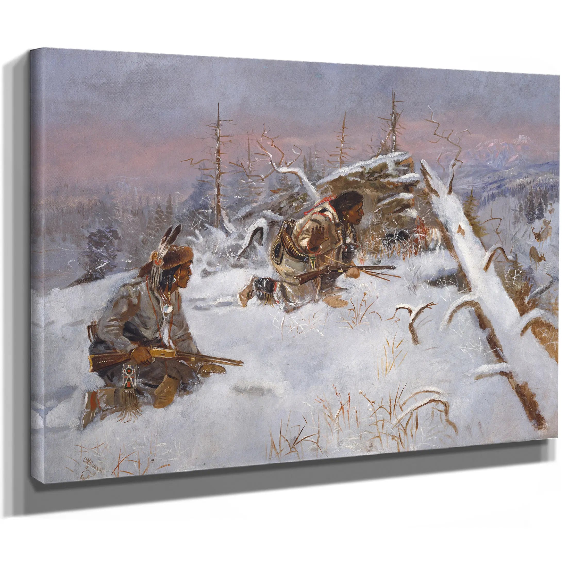 Crow Indians Hunting Elk by Charles Marion Russell