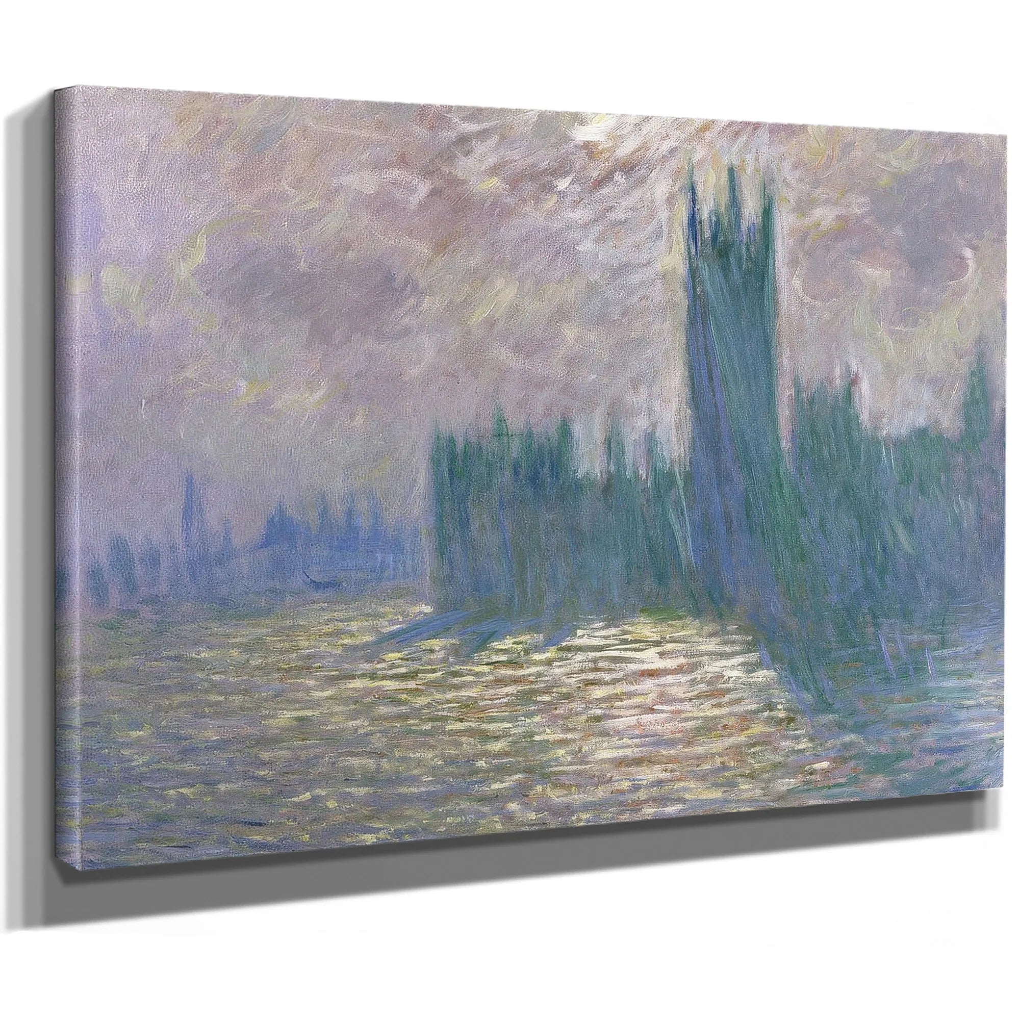 Parliament, Reflections On The Thames By Claude Monet Fine Art Print