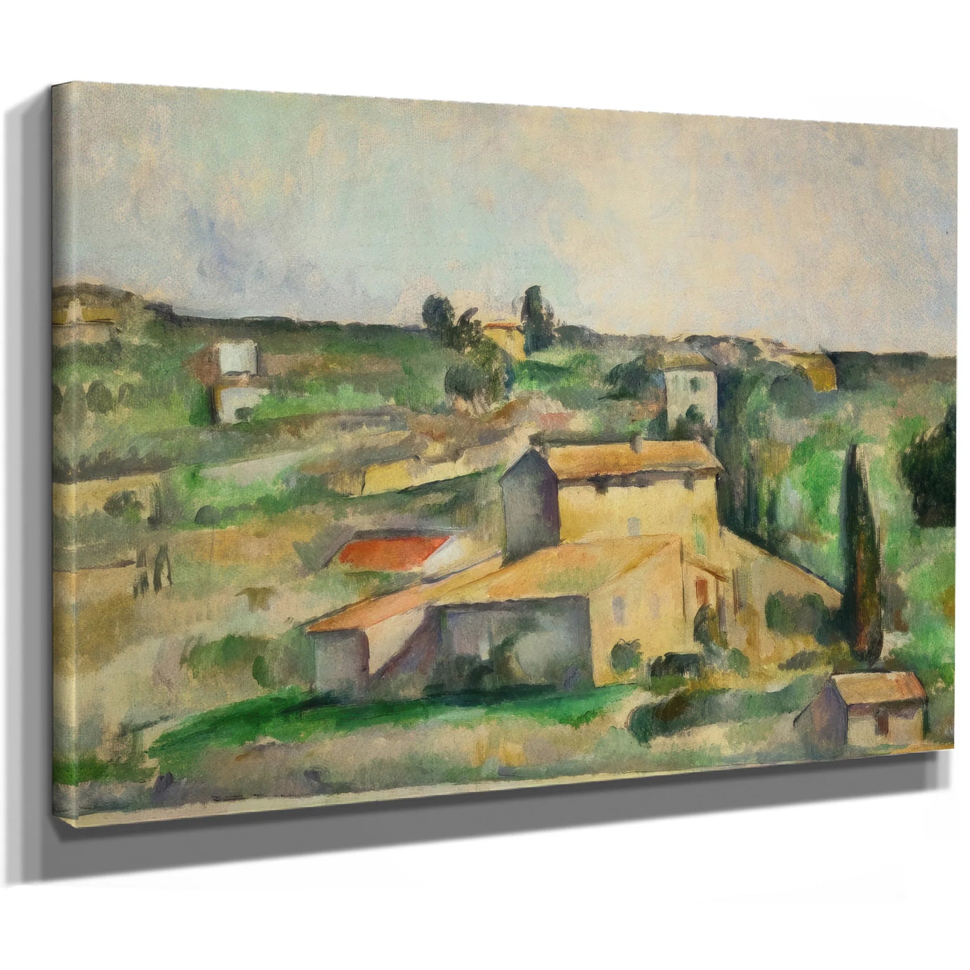 Fields At Bellevue By Paul Cezanne Fine Art Print