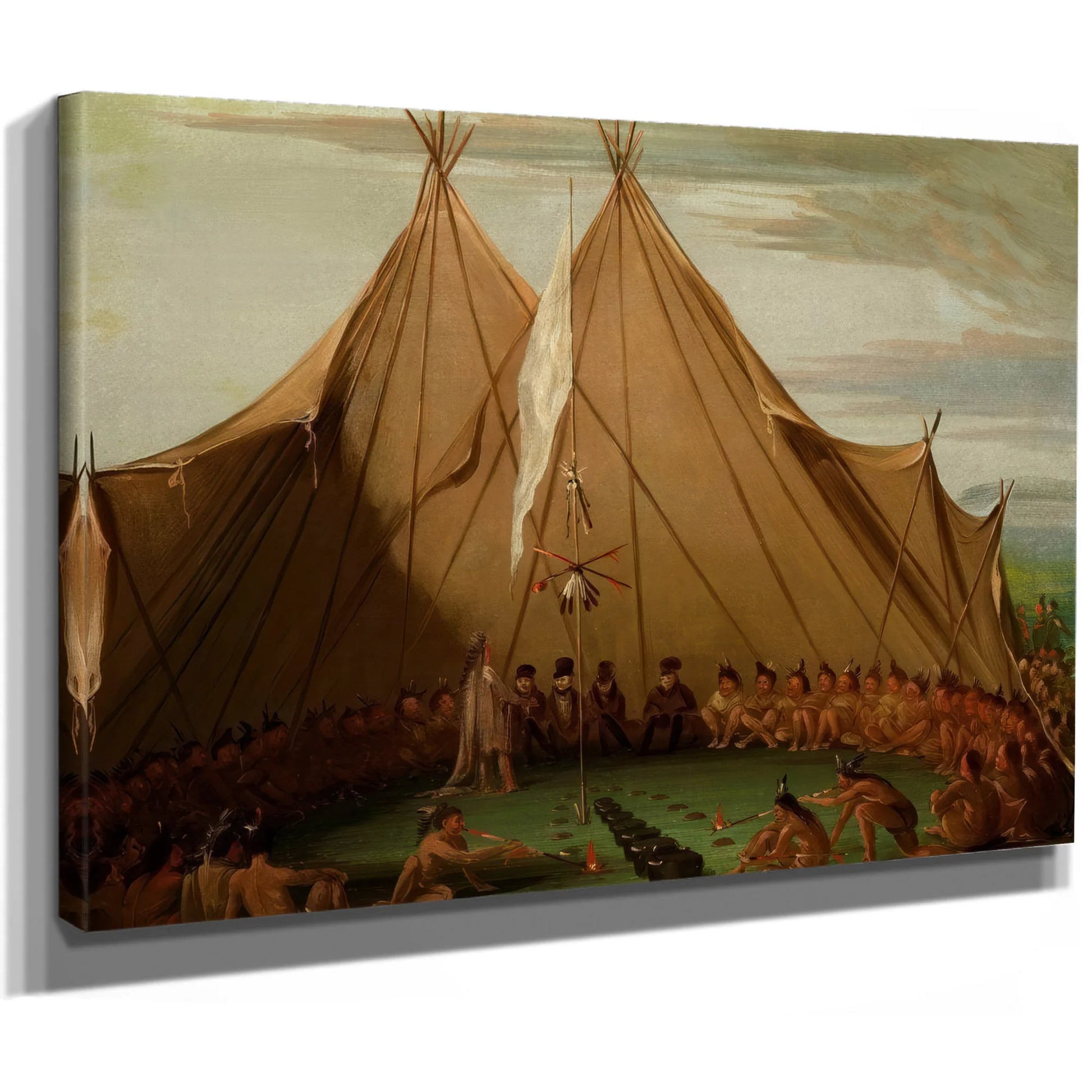 Sioux Dog Feast By George Catlin Fine Art Print
