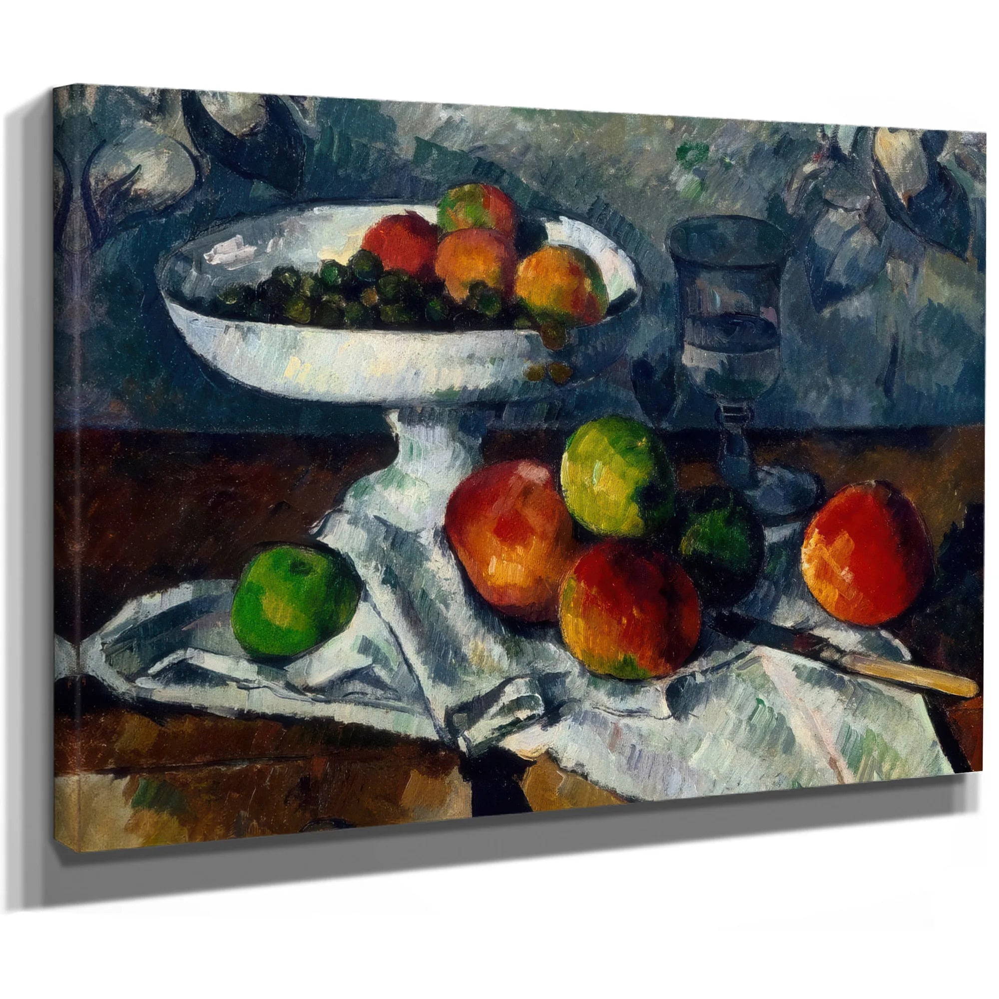 Still Life With Fruit Dish By Paul Cezanne Fine Art Print