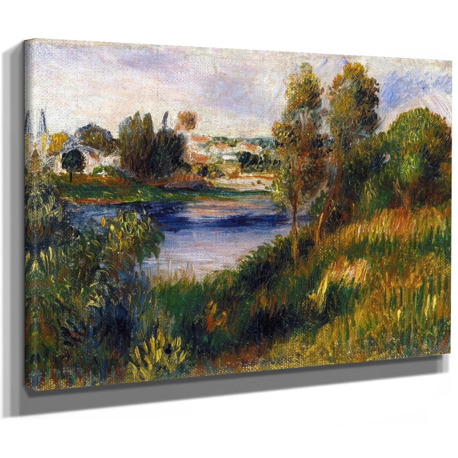 Landscape At Vetheuil By Pierre August Renoir Fine Art Print