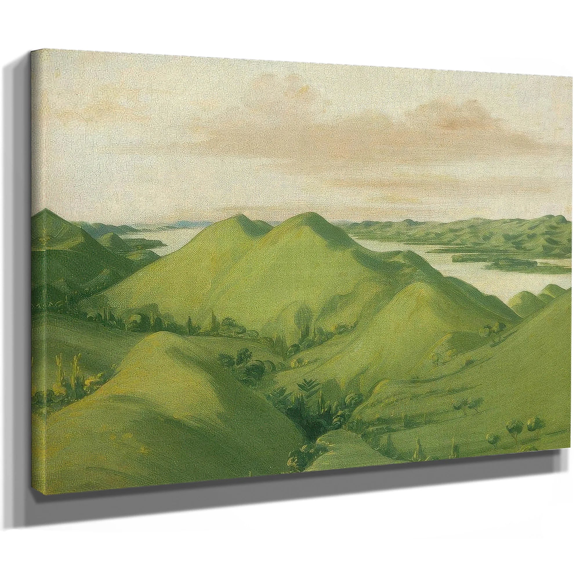 Beautiful Grassy Bluffs, 110 Miles Above St. Louis By George Catlin Fine Art Print