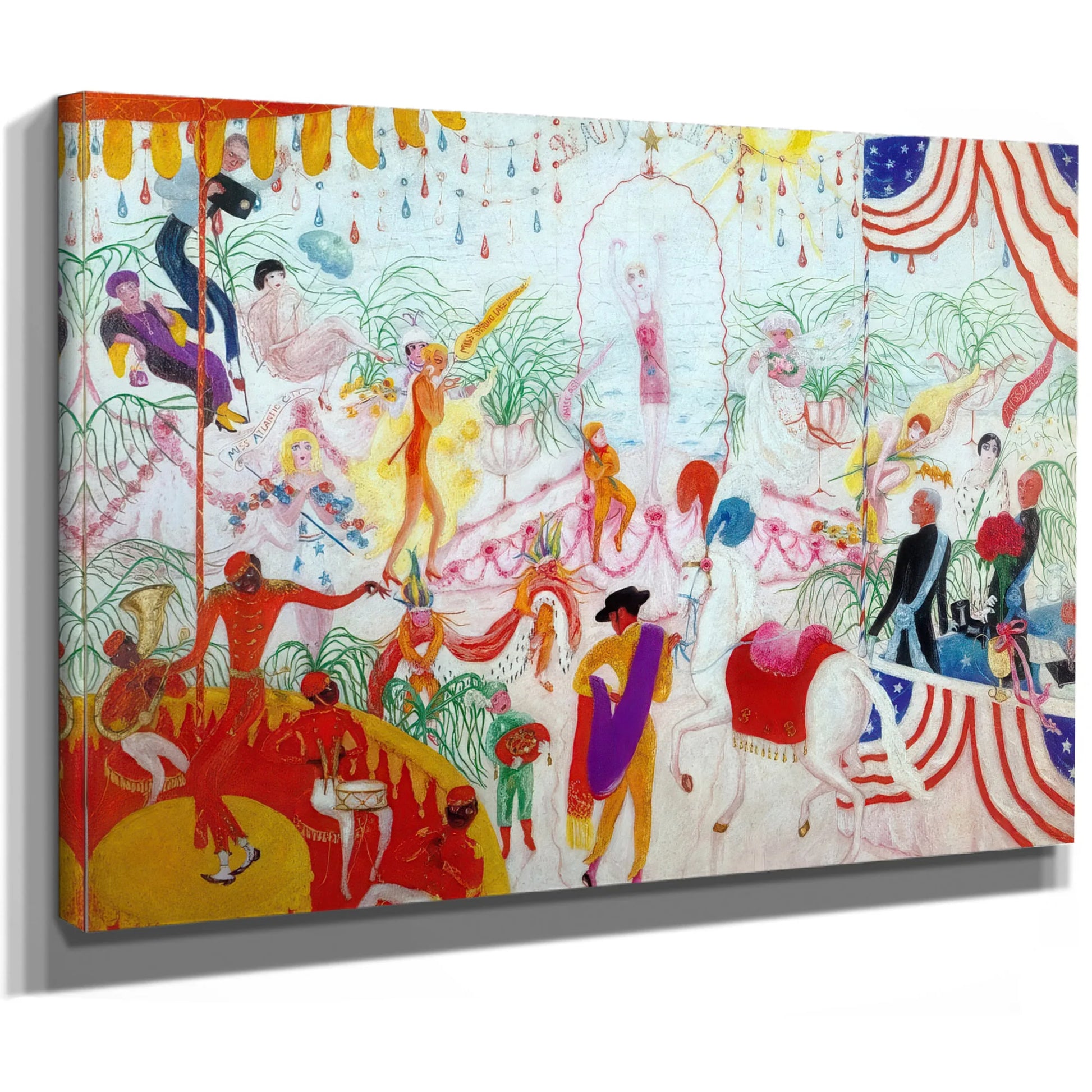 Beauty Contest To The Memory Of Pt Barnum By Florine Stettheimer Fine Art Print